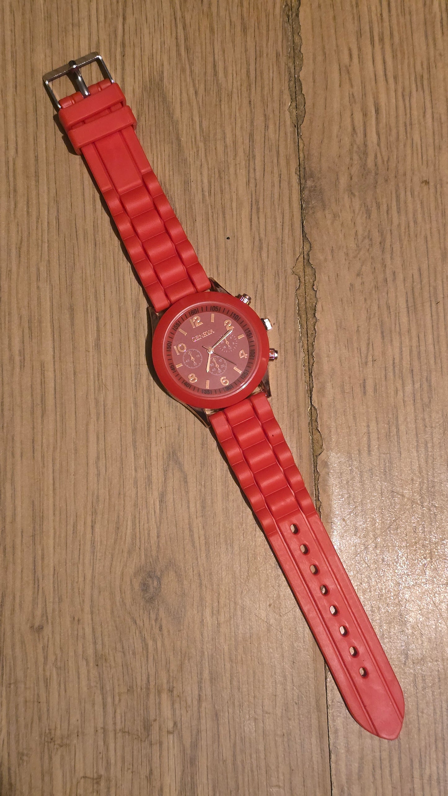 Geneva Ladies Quartz Watch - Red - New
