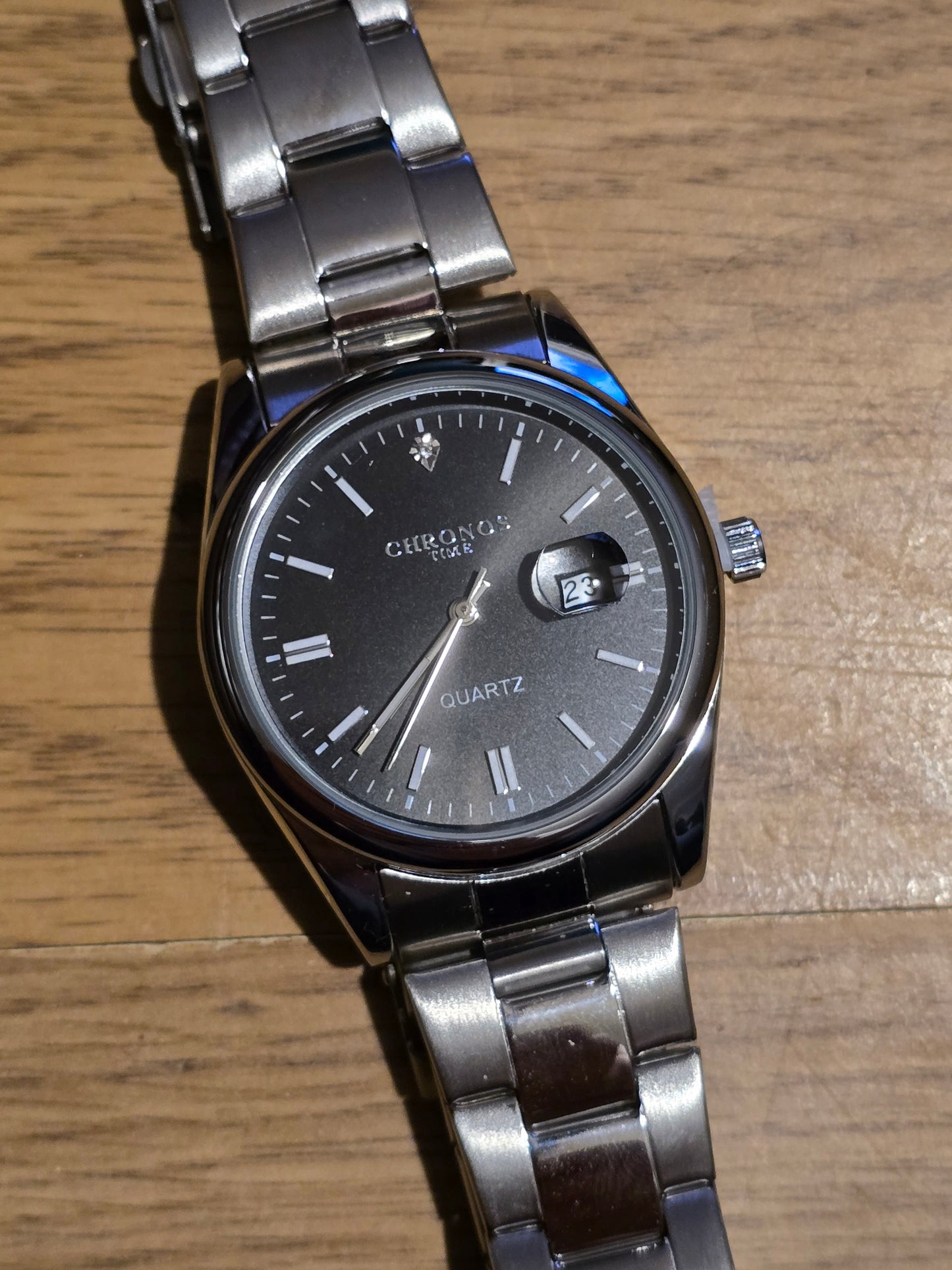 Chronos Black Mens Quartz Watch - New