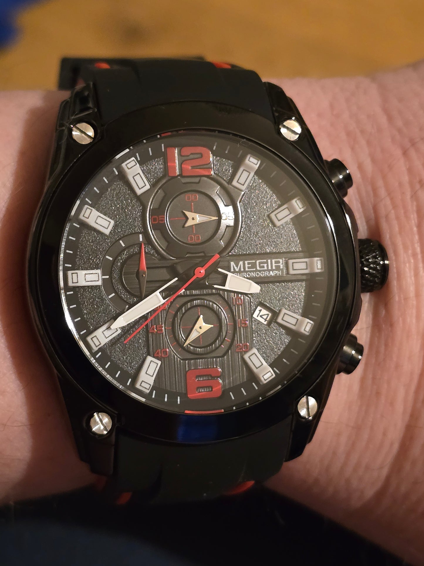 Megir Mens Chronograph Quartz Sports Watch - New - 1