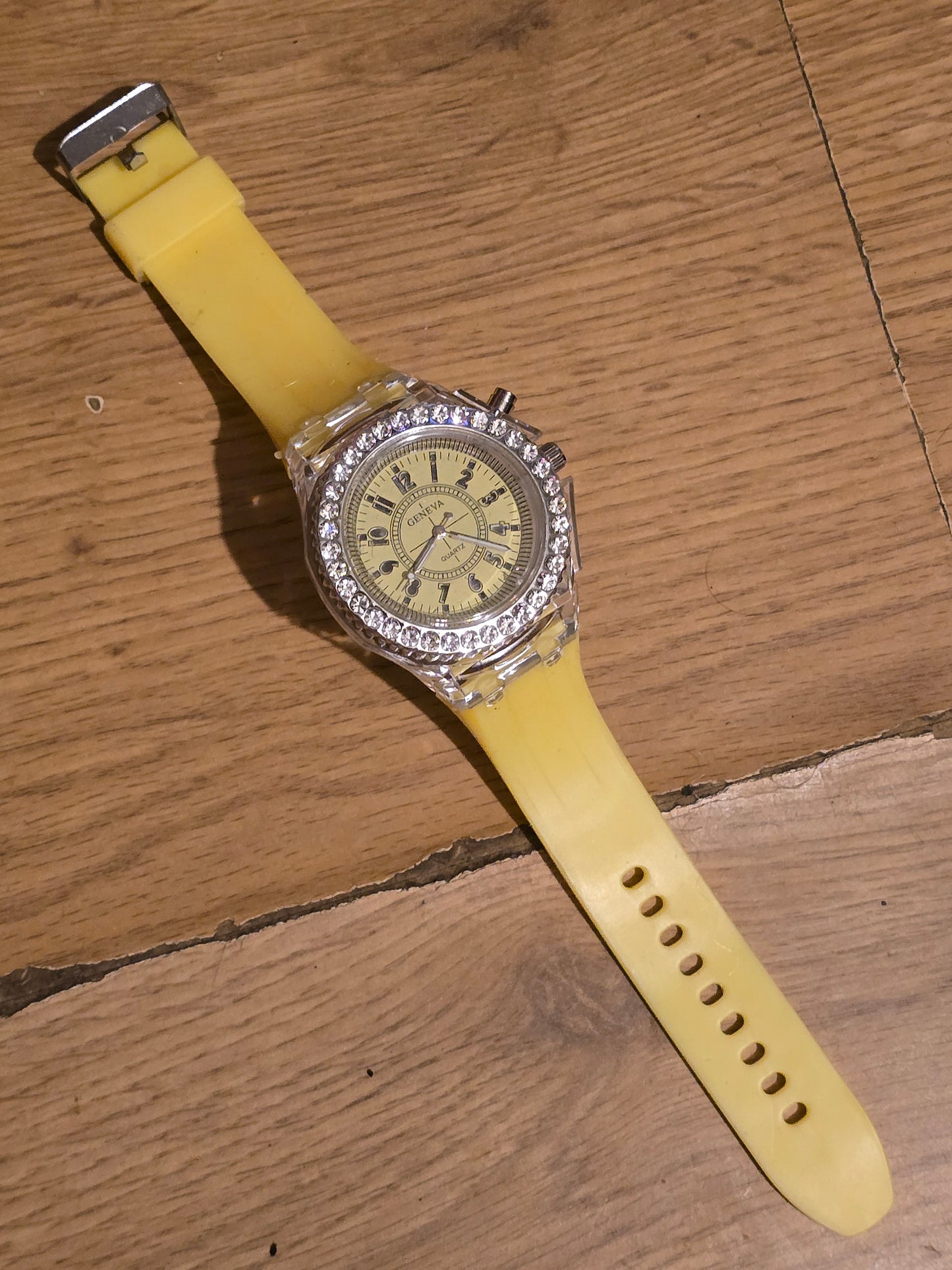 Geneva Unisex Multi-coloured LED Quartz Watch - New