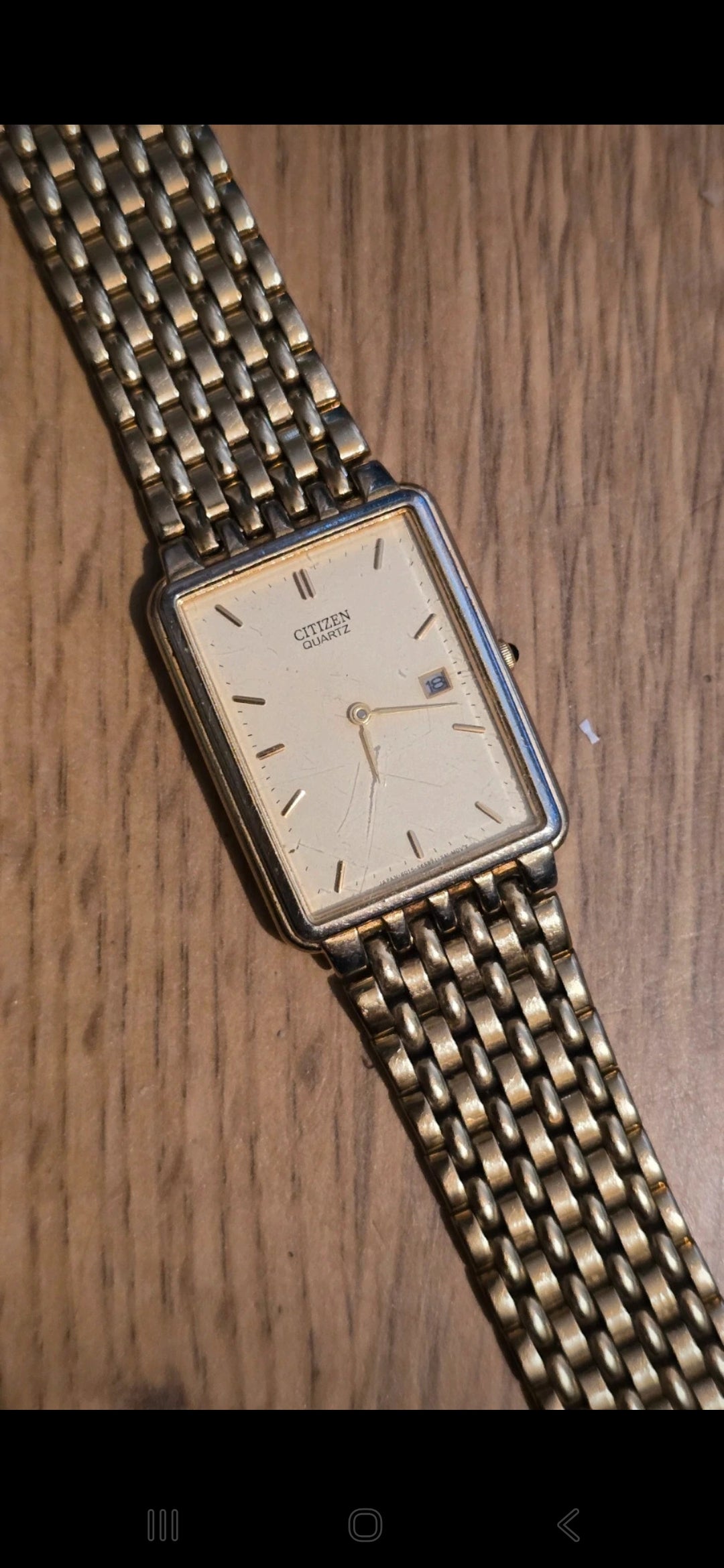 Citizen Mens Tank Gold Plated Quartz Watch - Pre-owned