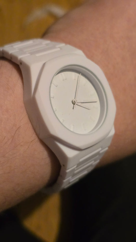 Mens / Unisex White Quartz Watch - New