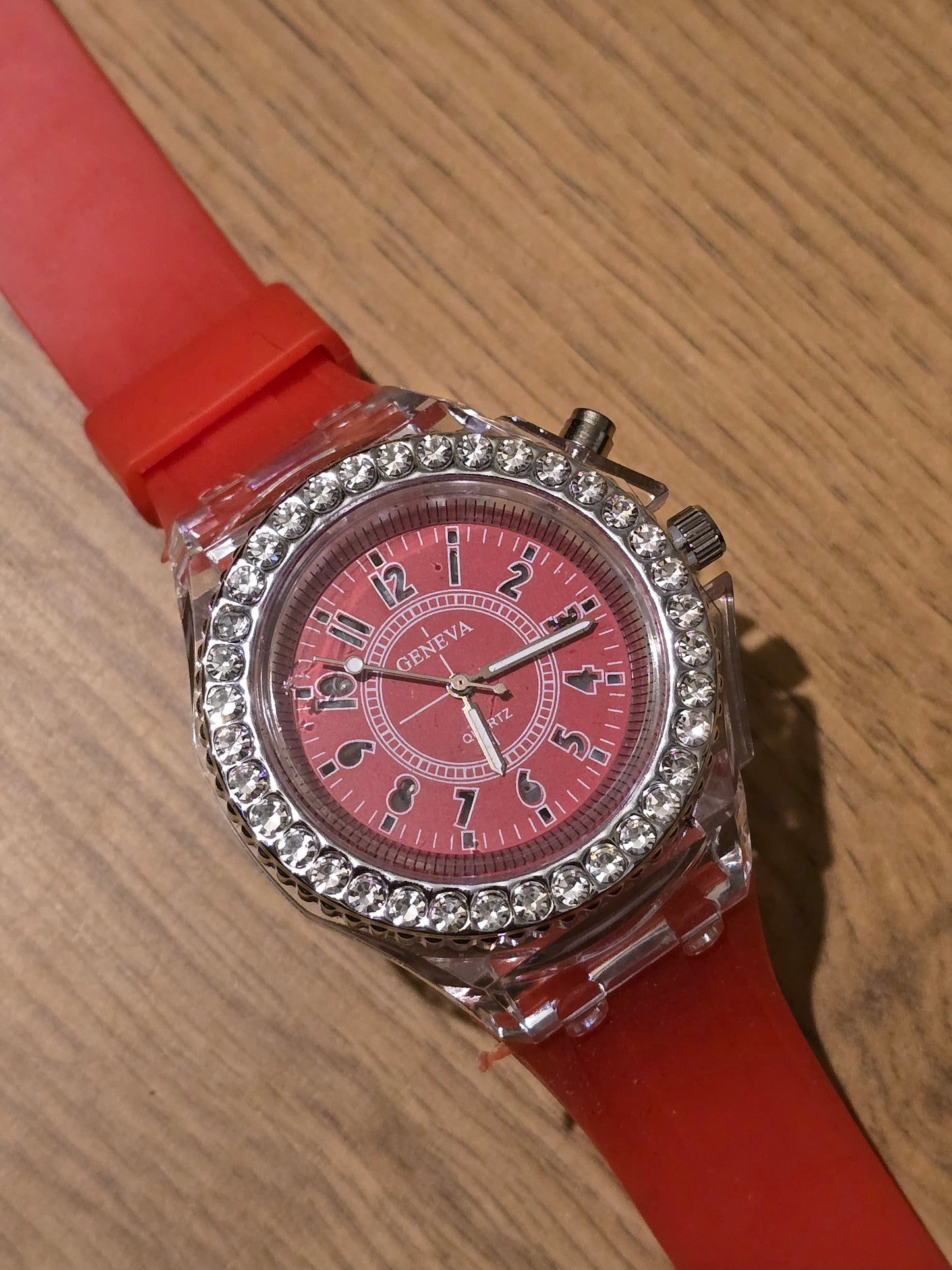 Geneva Unisex Multi-coloured LED Quartz Watch - New