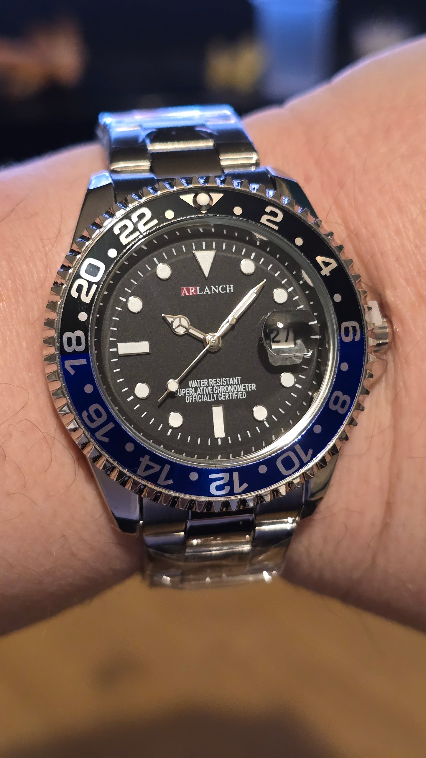 Arlanch Mens Quartz Watch - Blue/Black - New - 1