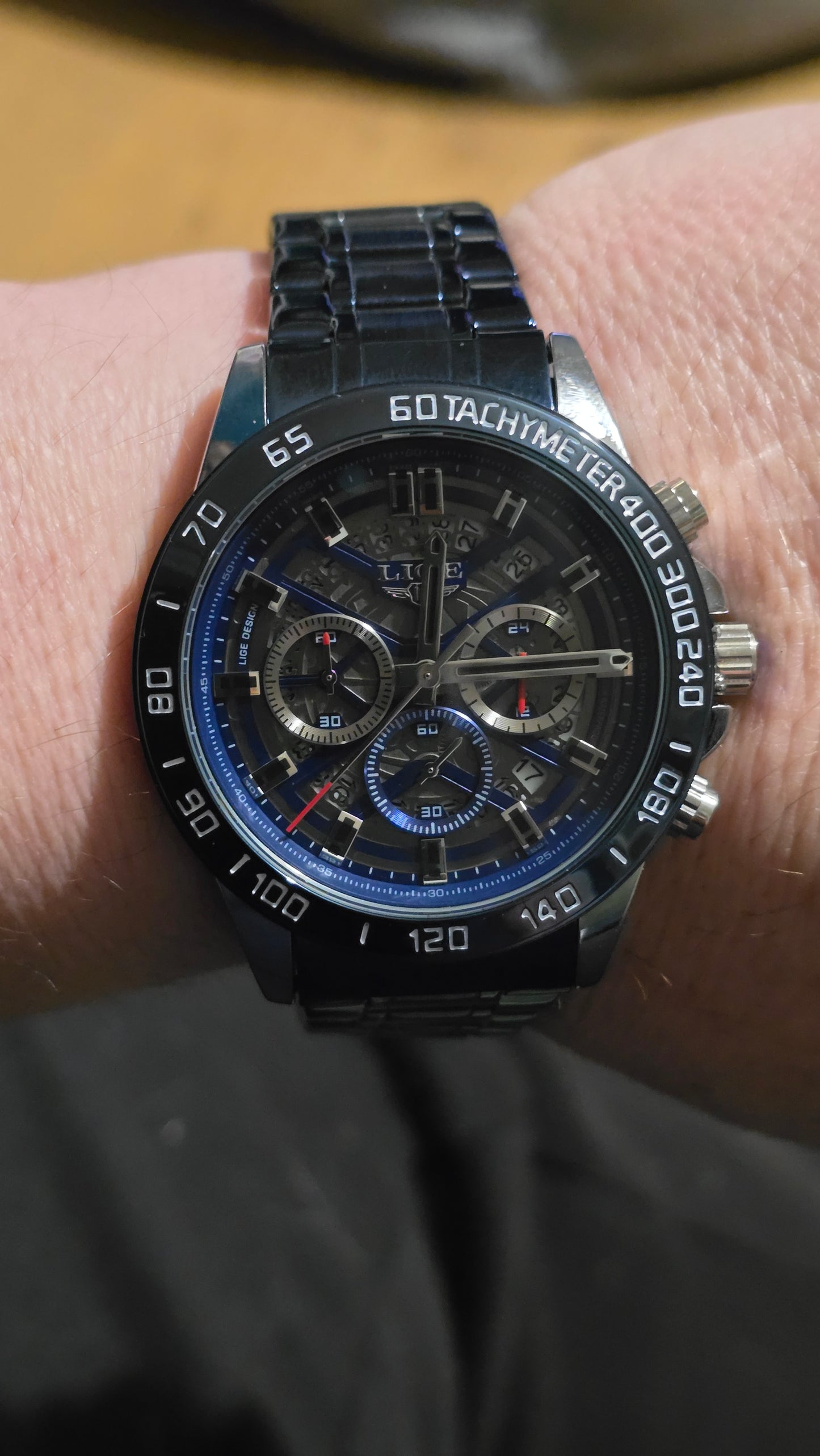 Lige Mens Chronograph Quartz Watch - New - 1