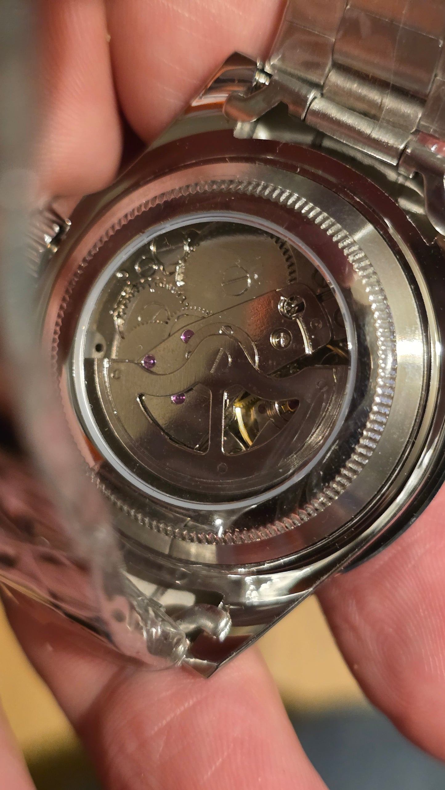 Winner Mens Automatic Self-Winding Watch - Blue/Red - New