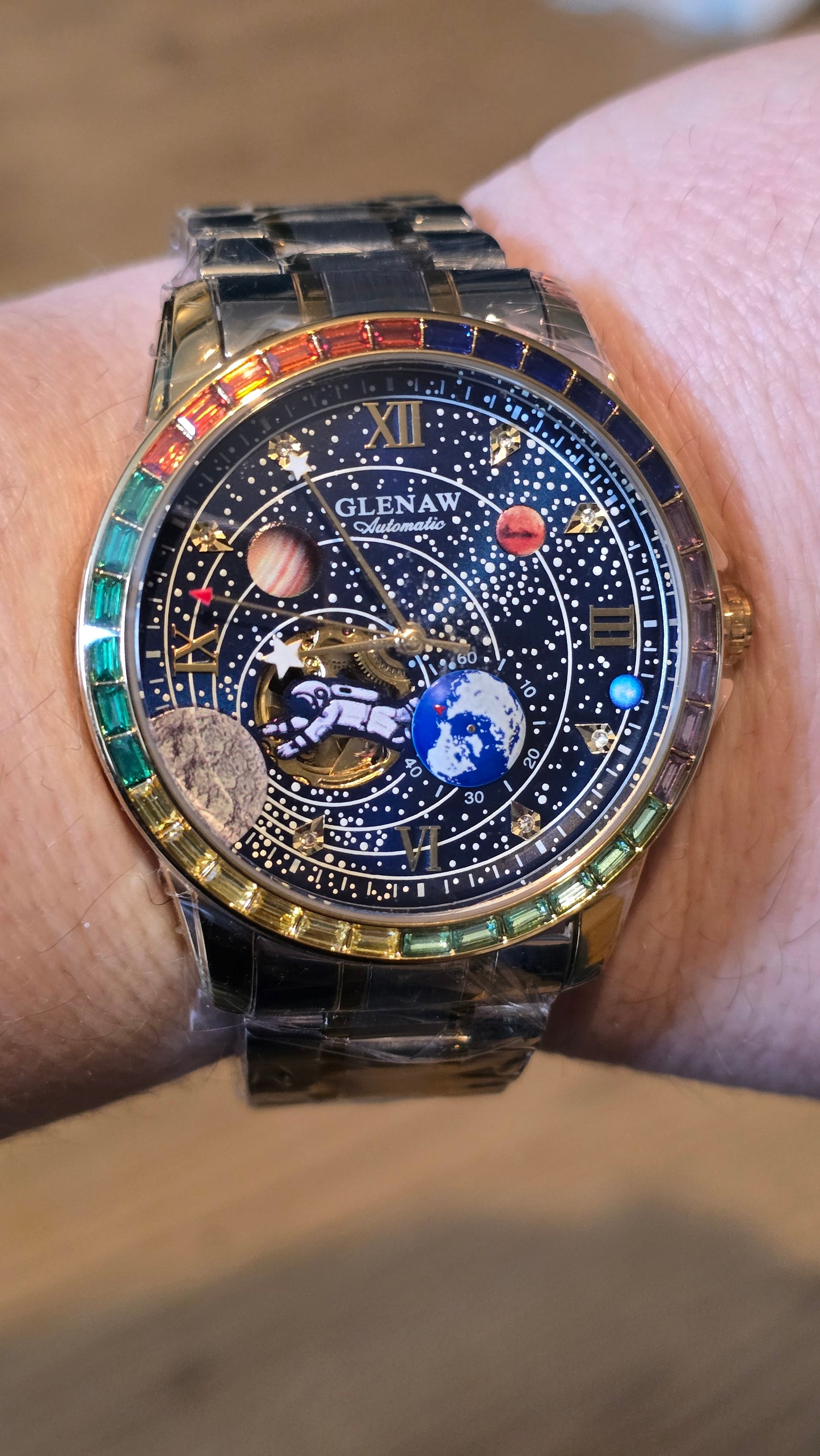 Glenaw Spaceman Constellation Automatic Self-Winding Mens Watch - New - 1