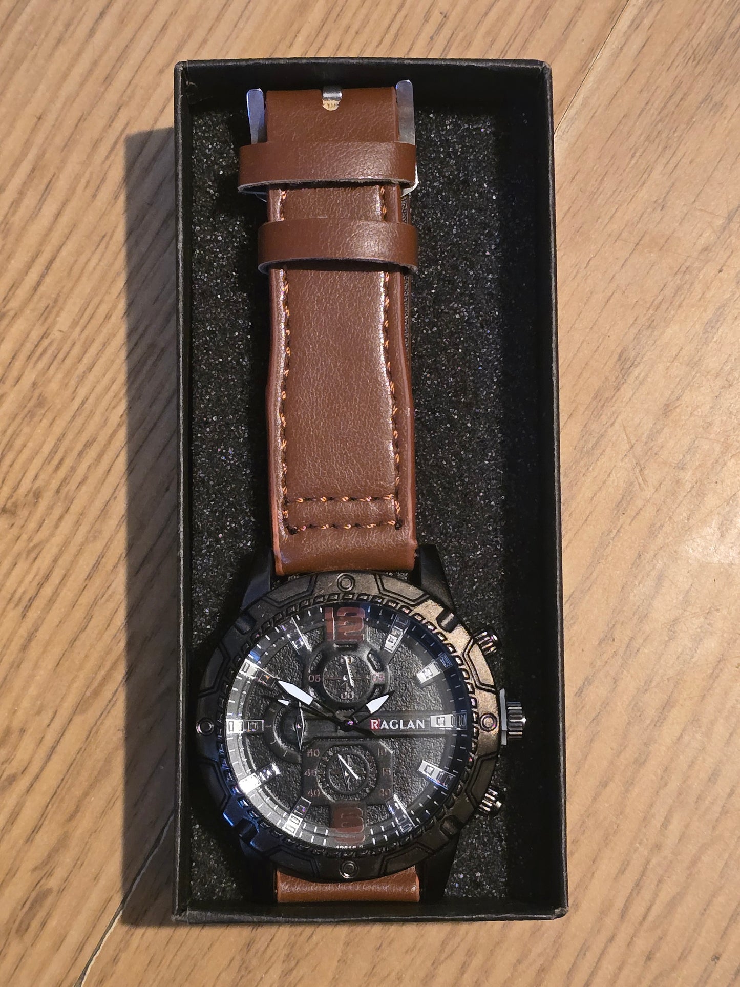 Raglan Mens Quartz Watch - Brown - New - 1