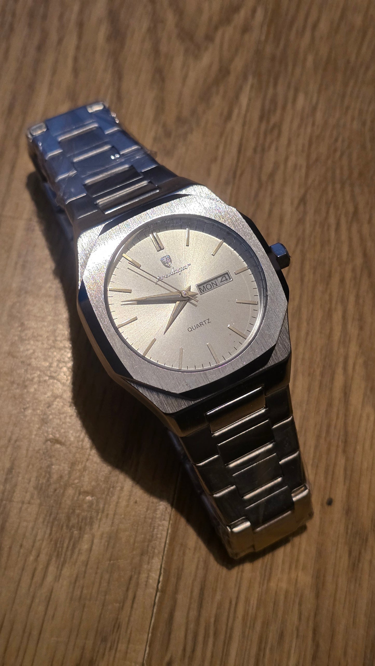 Poedagar Mens Quartz Watch - Silver - New - 1
