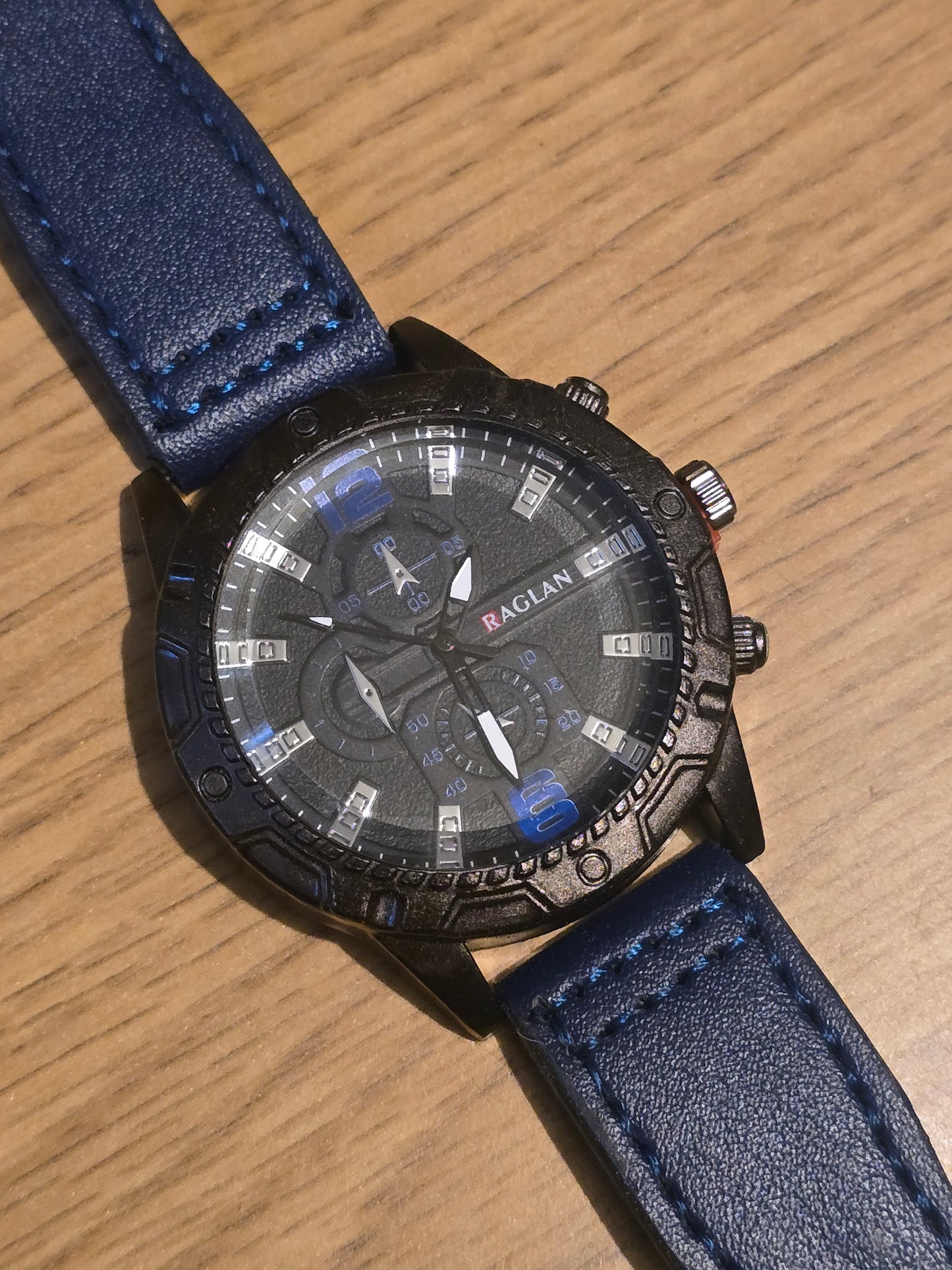 Raglan Mens Quartz Watch - Blue - New - 1