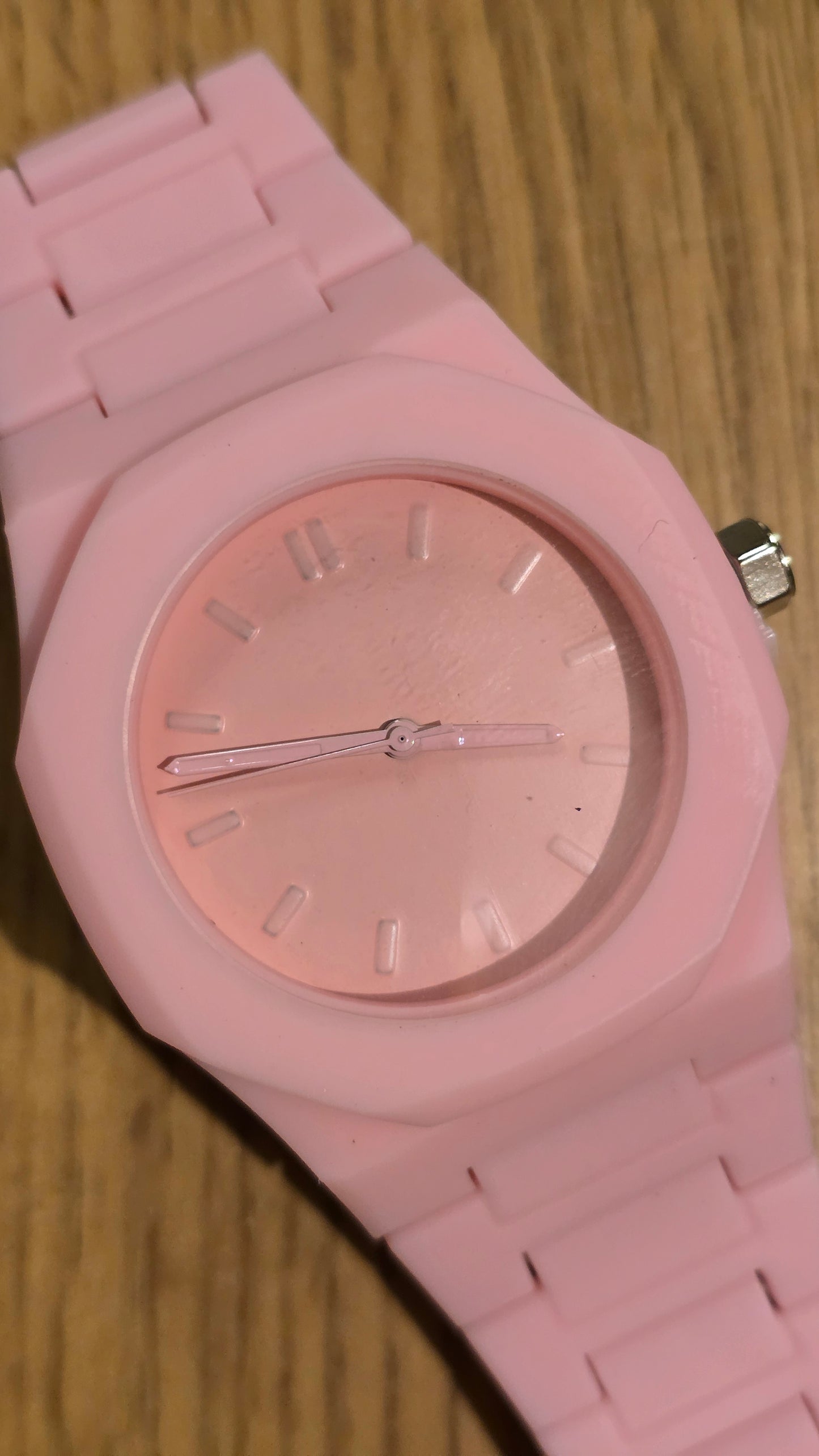 Mens / Unisex Pink Quartz Watch - New