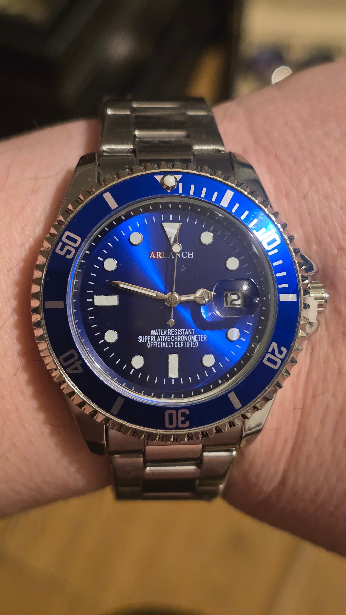 Arlanch Mens Quartz Watch - Blue - New - 1