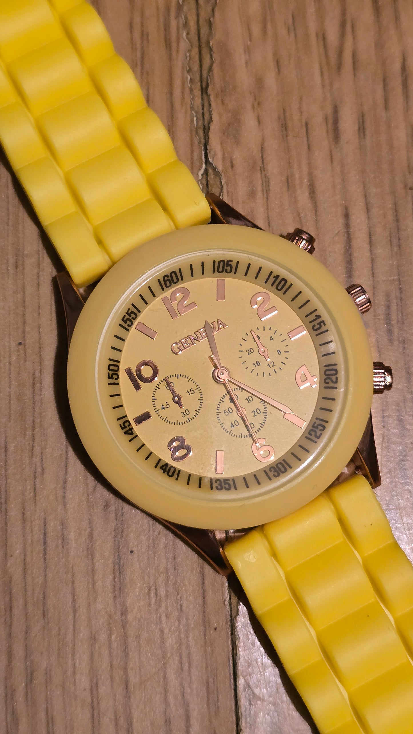 Geneva Ladies Quartz Watch - Yellow - New