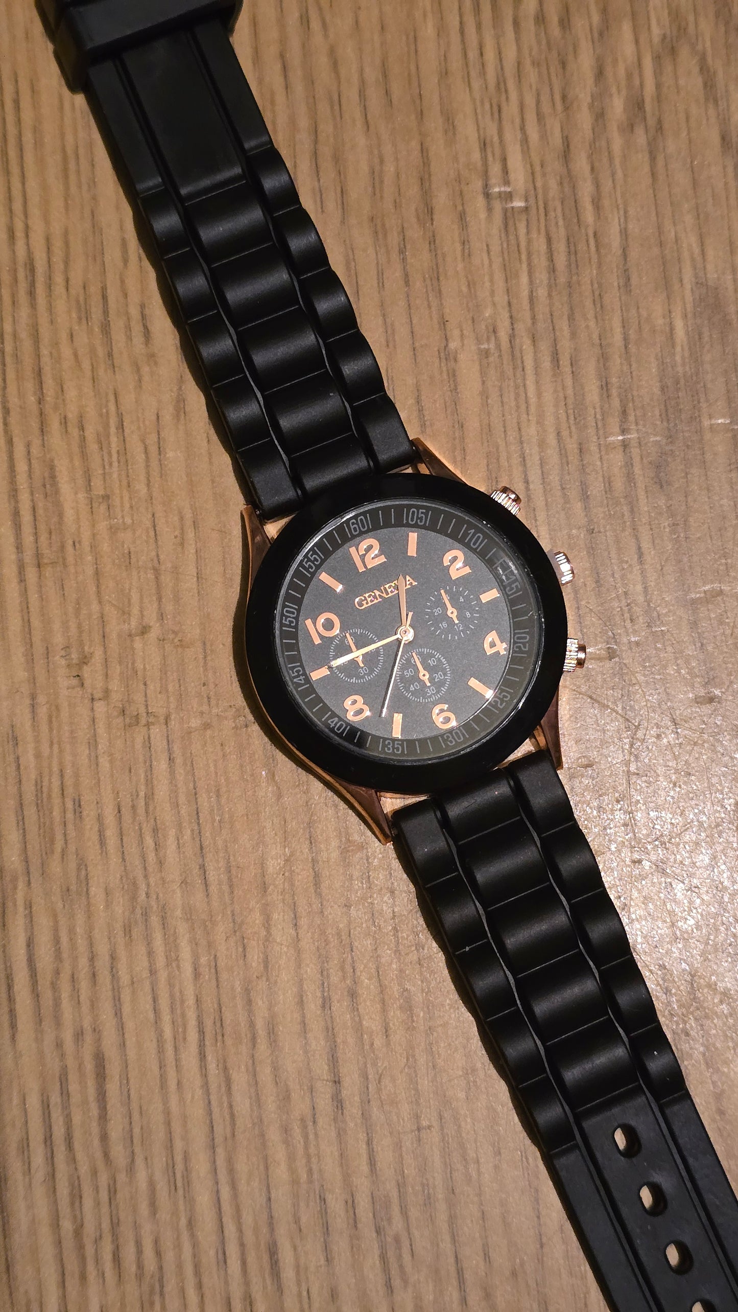 Geneva Ladies Quartz Watch - Black - New