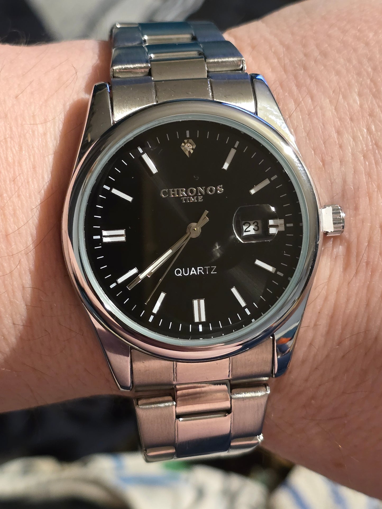 Chronos Black Mens Quartz Watch - New