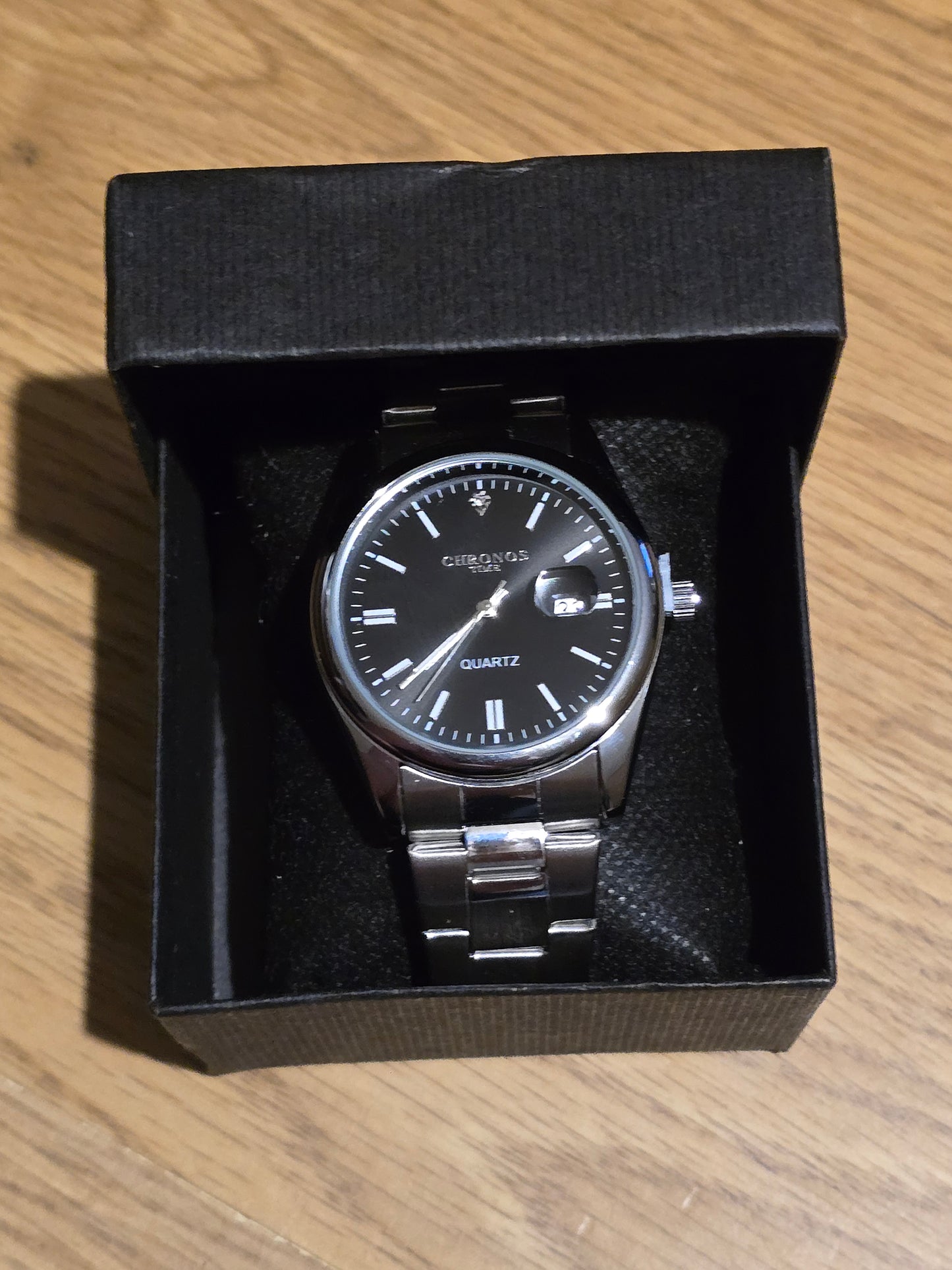 Chronos Black Mens Quartz Watch - New