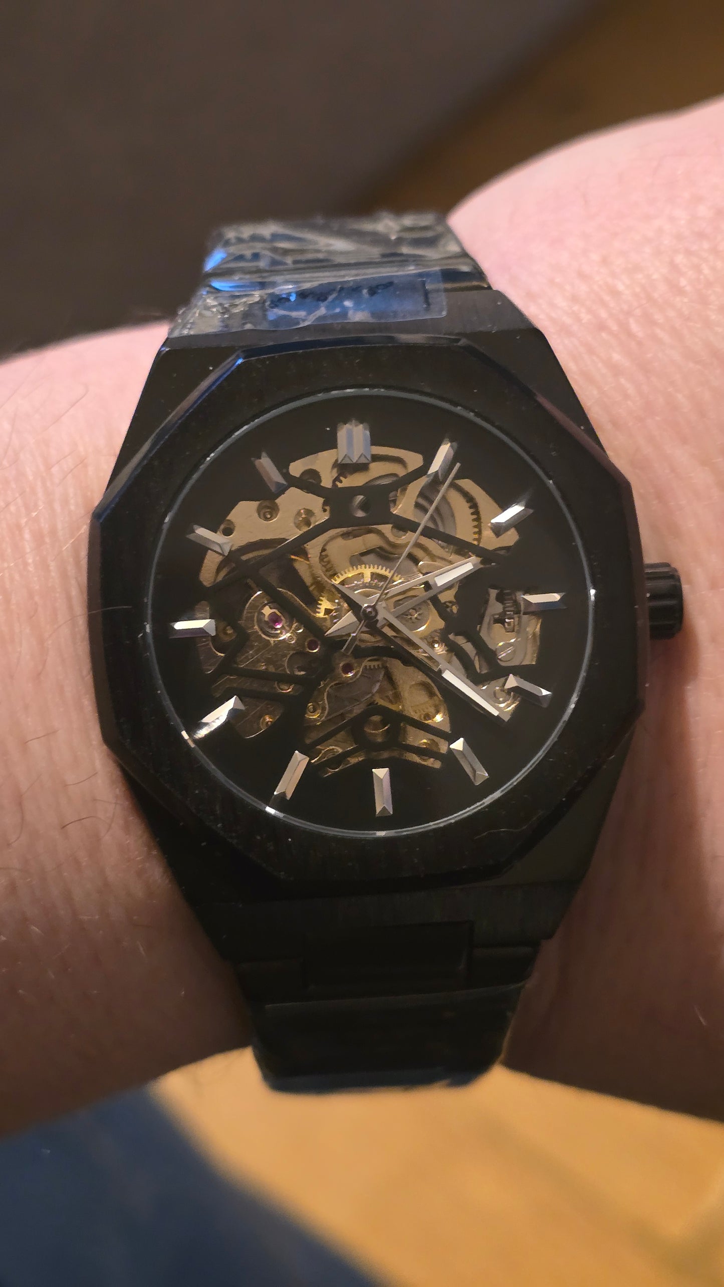Automatic Black Mechanical Self-Winding Mens Watch - New - 1