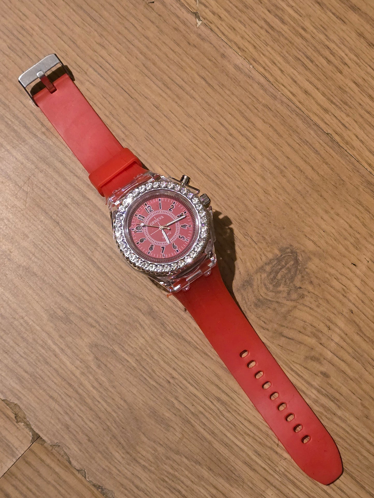 Geneva Unisex Multi-coloured LED Quartz Watch - New