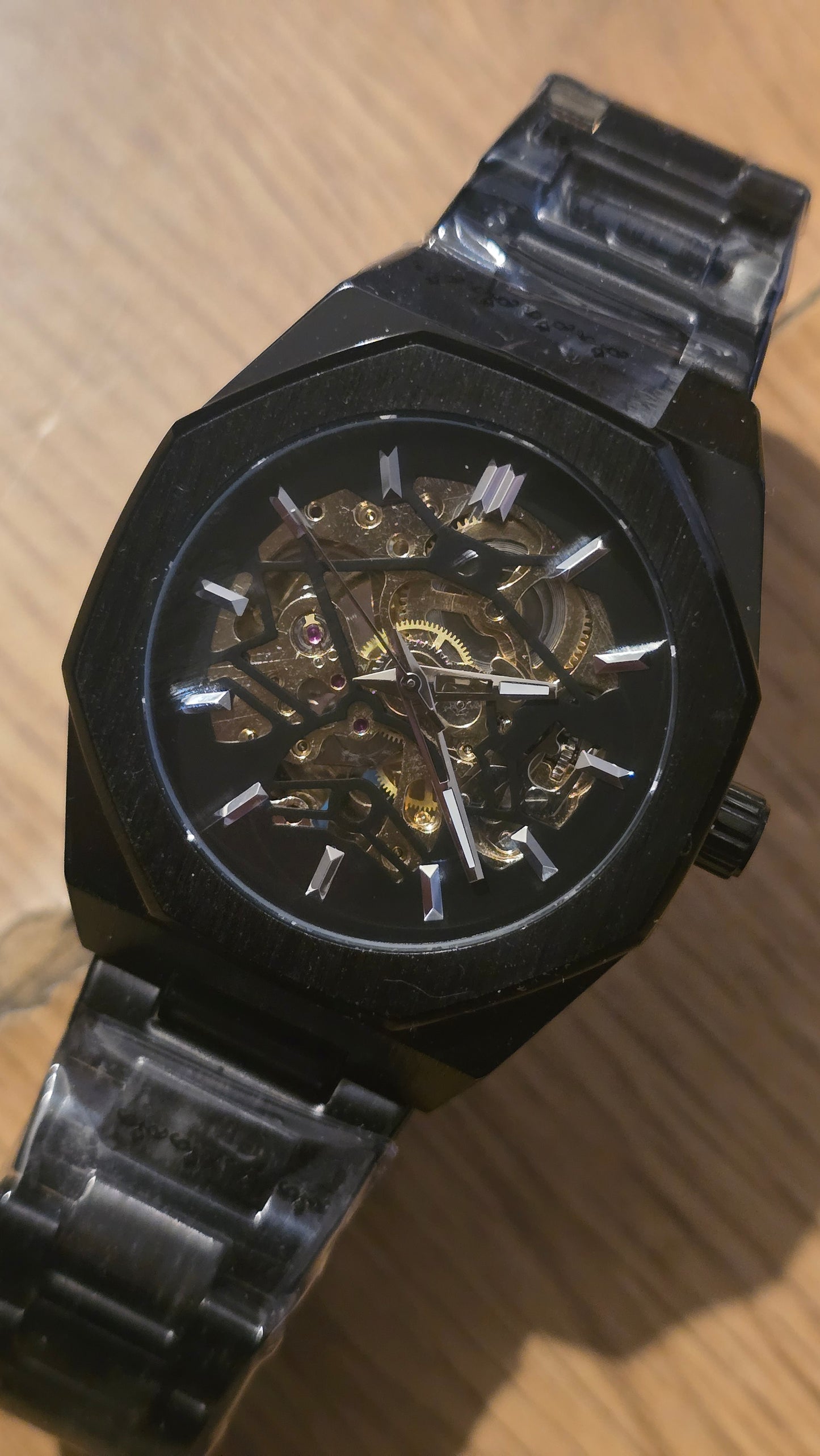 Automatic Black Mechanical Self-Winding Mens Watch - New - 1