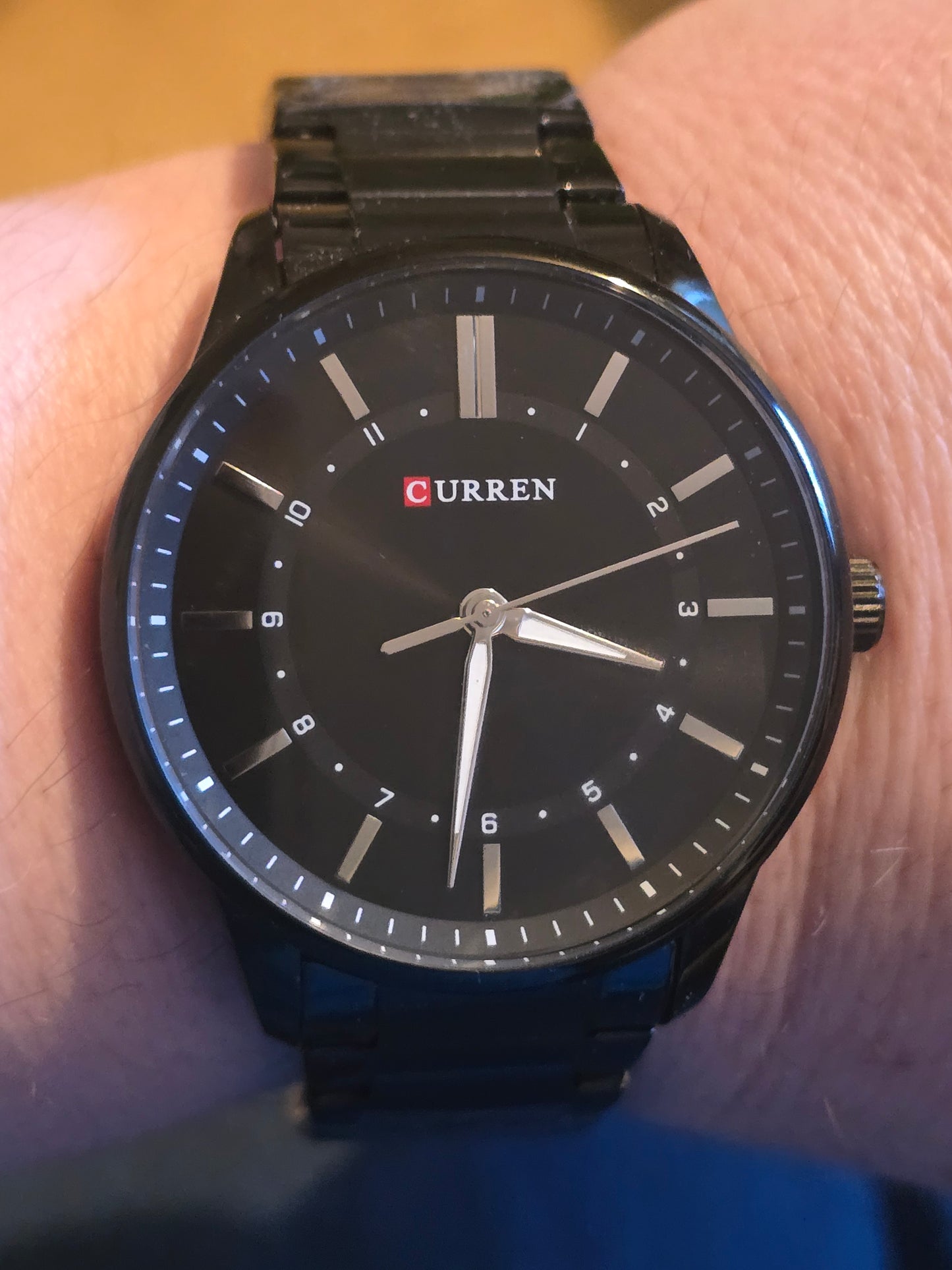 Curren Mens Black Quartz Watch - New