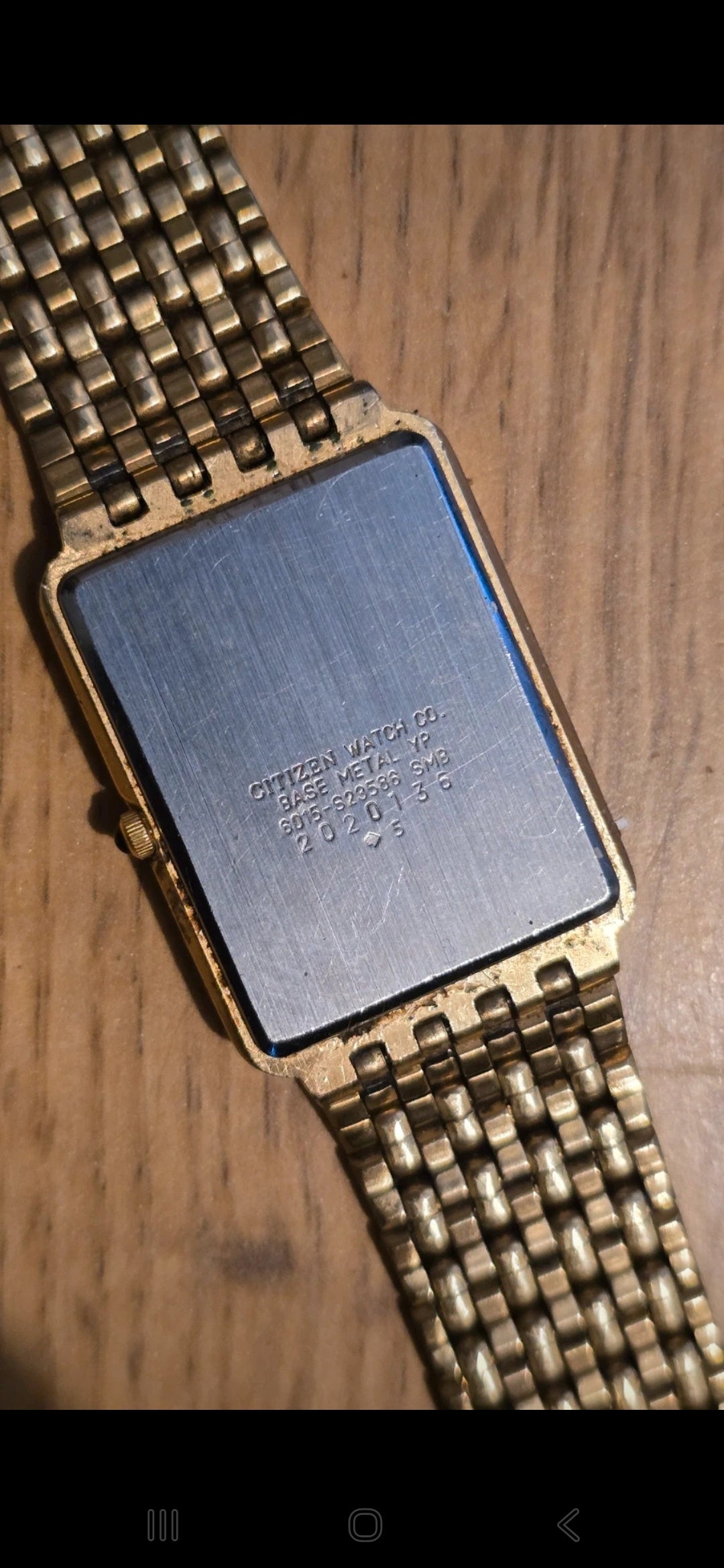 Citizen Mens Tank Gold Plated Quartz Watch - Pre-owned