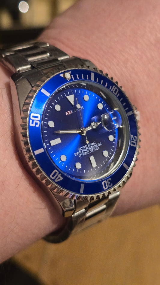 Arlanch Mens Quartz Watch - Blue - New - 1