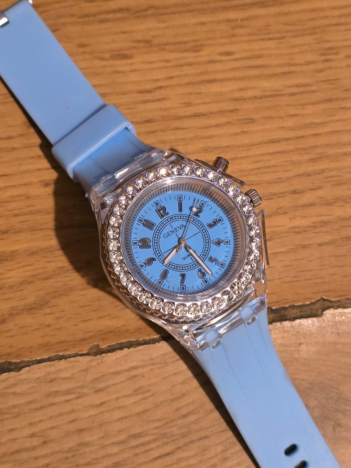 Geneva Unisex Multi-coloured LED Quartz Watch - New