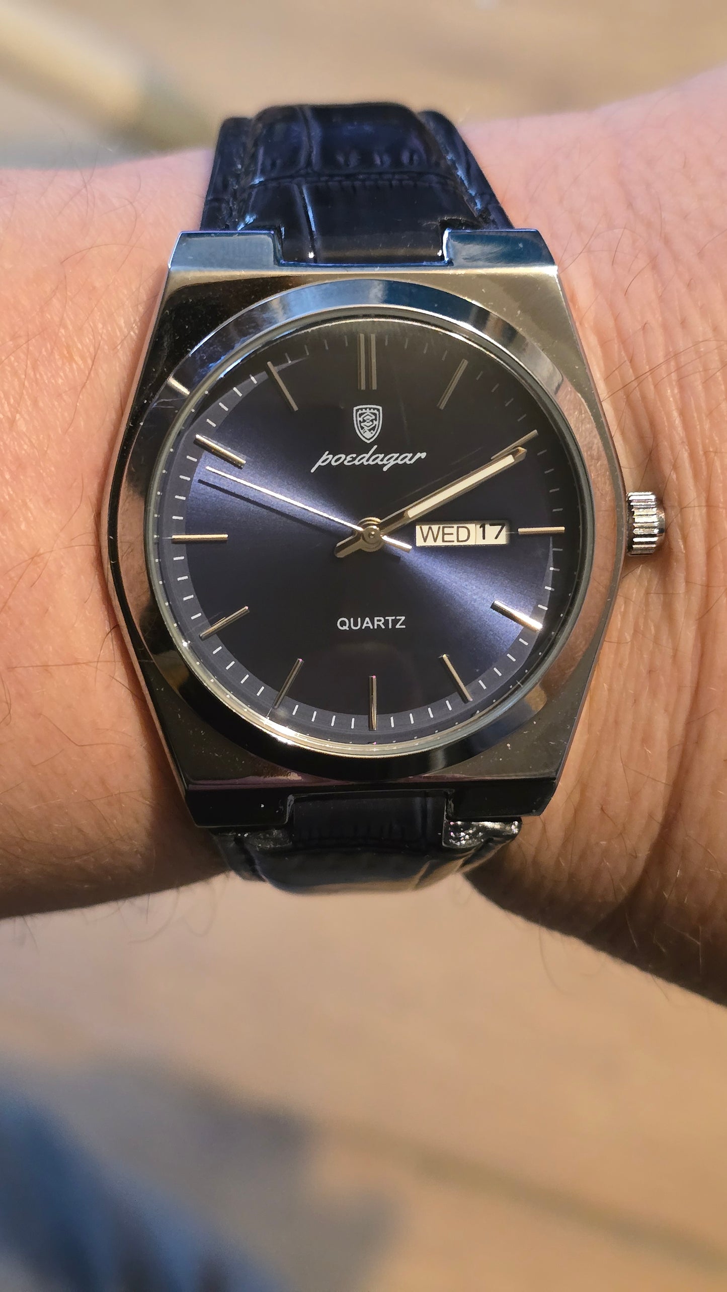 Poedagar Mens Quartz Watch - Blue - New - 1