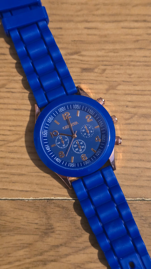 Geneva Ladies Quartz Watch - Blue - New