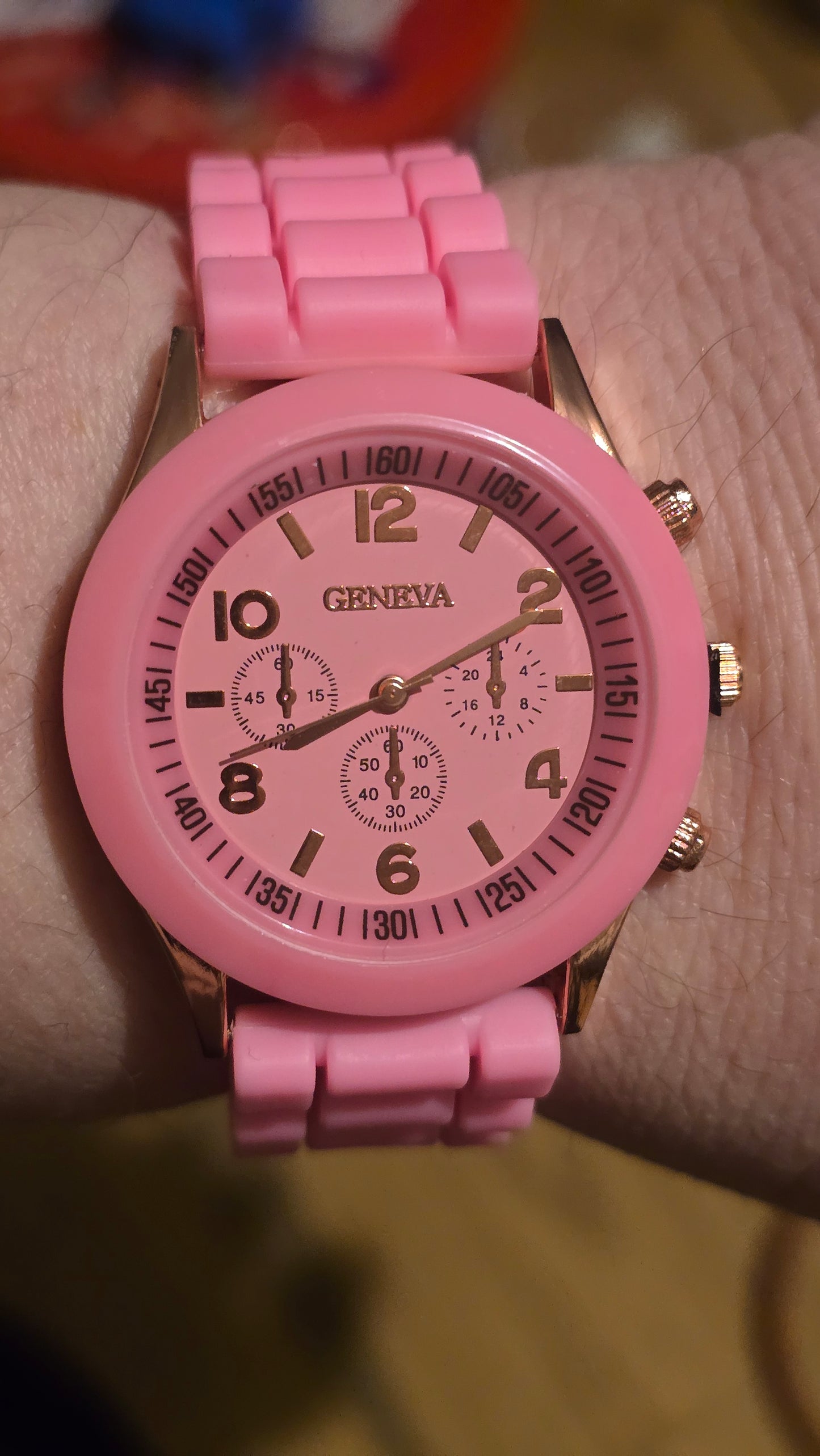 Geneva Ladies Quartz Watch - Pink - New
