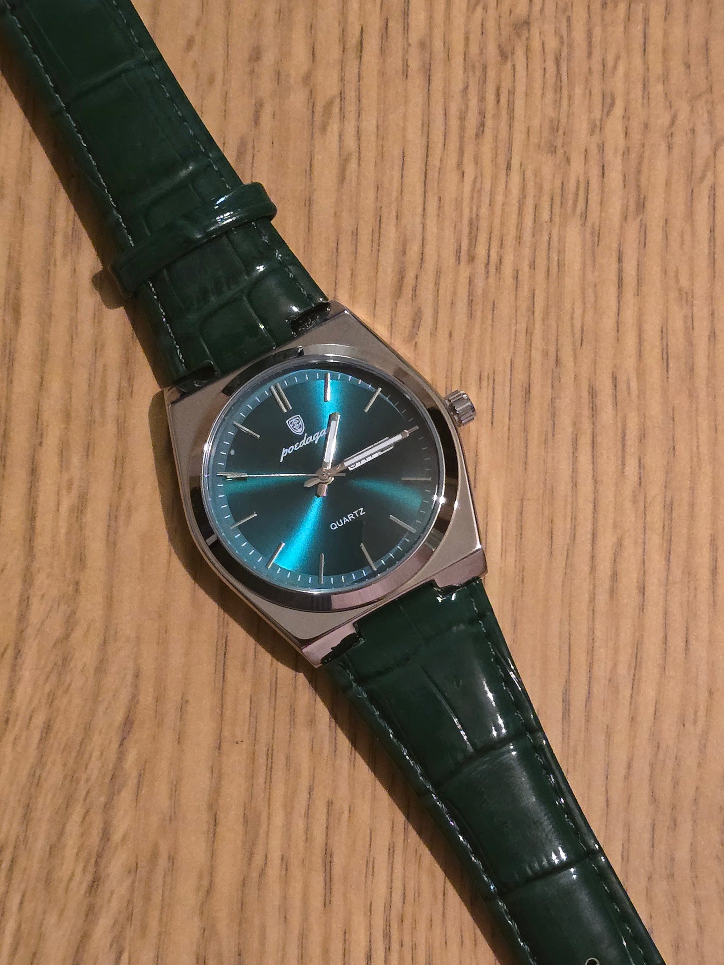 Poedagar Mens Quartz Watch - Green - New - 1