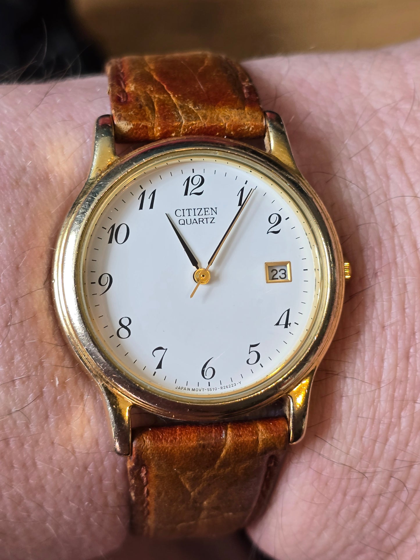 Citizen Gold Plated Unisex Quartz Watch - Pre-owned