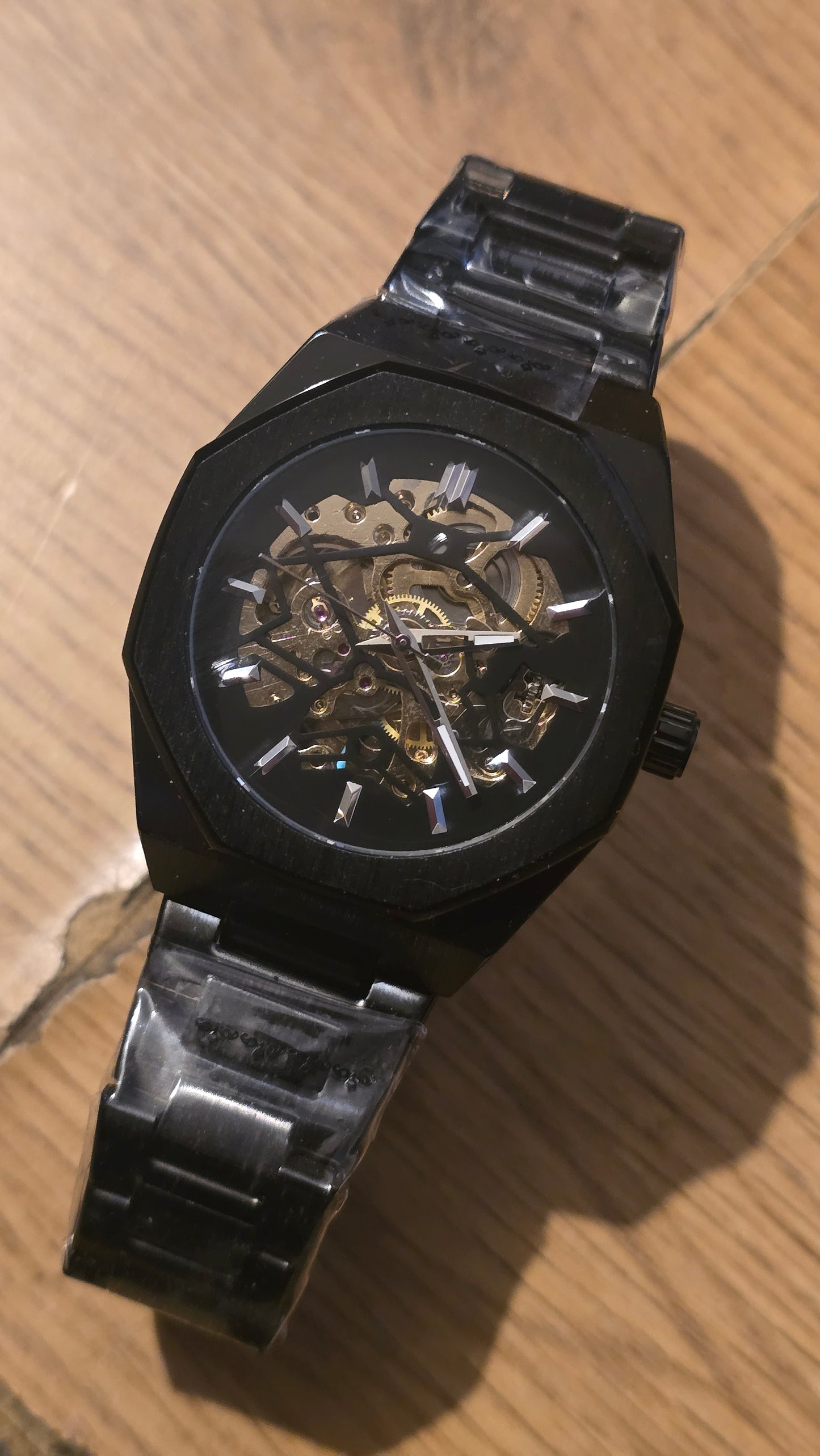 Automatic Black Mechanical Self-Winding Mens Watch - New - 1