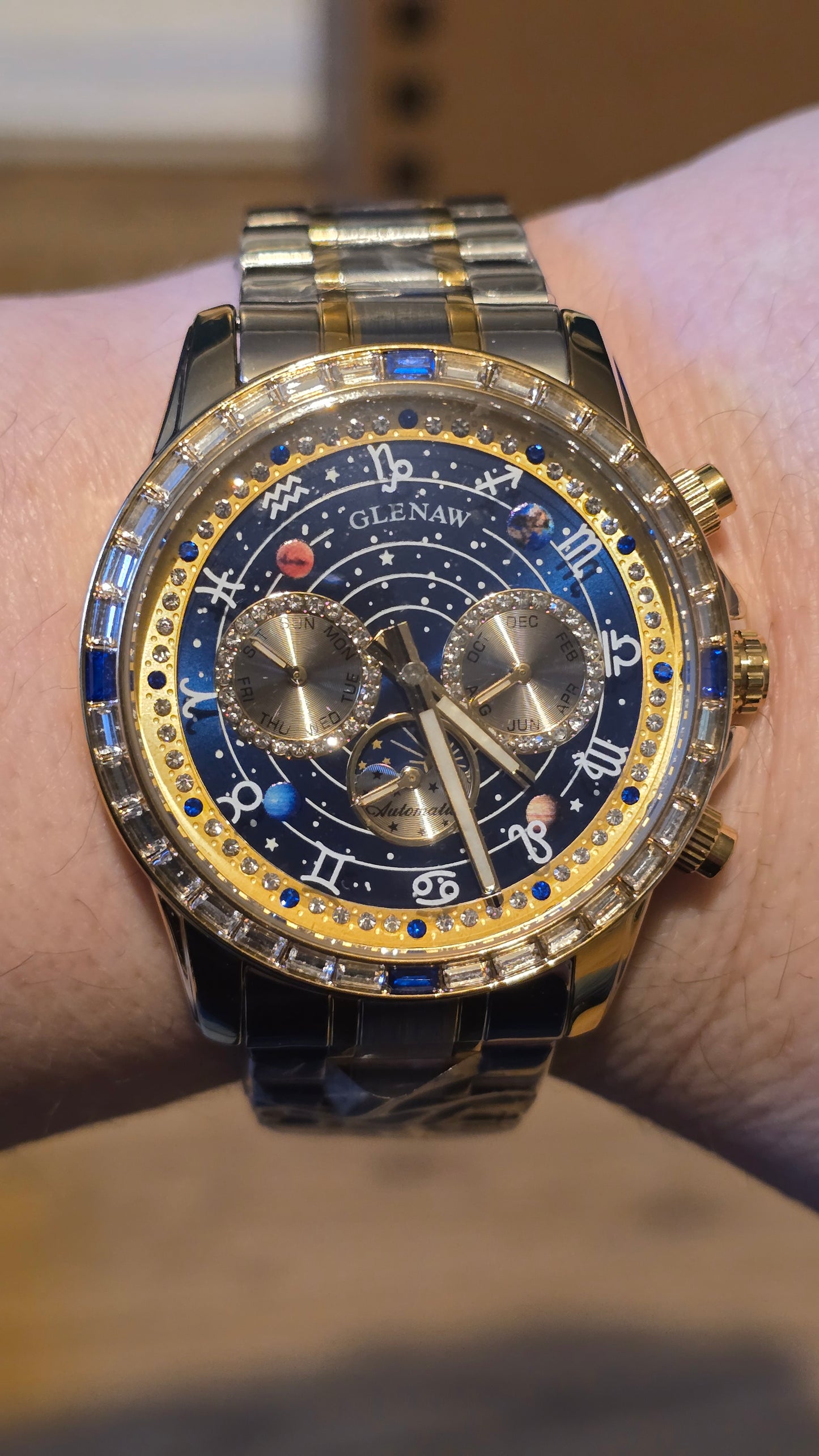 Glenaw Zodiac Starry Automatic Self-Winding Mens Watch - 1