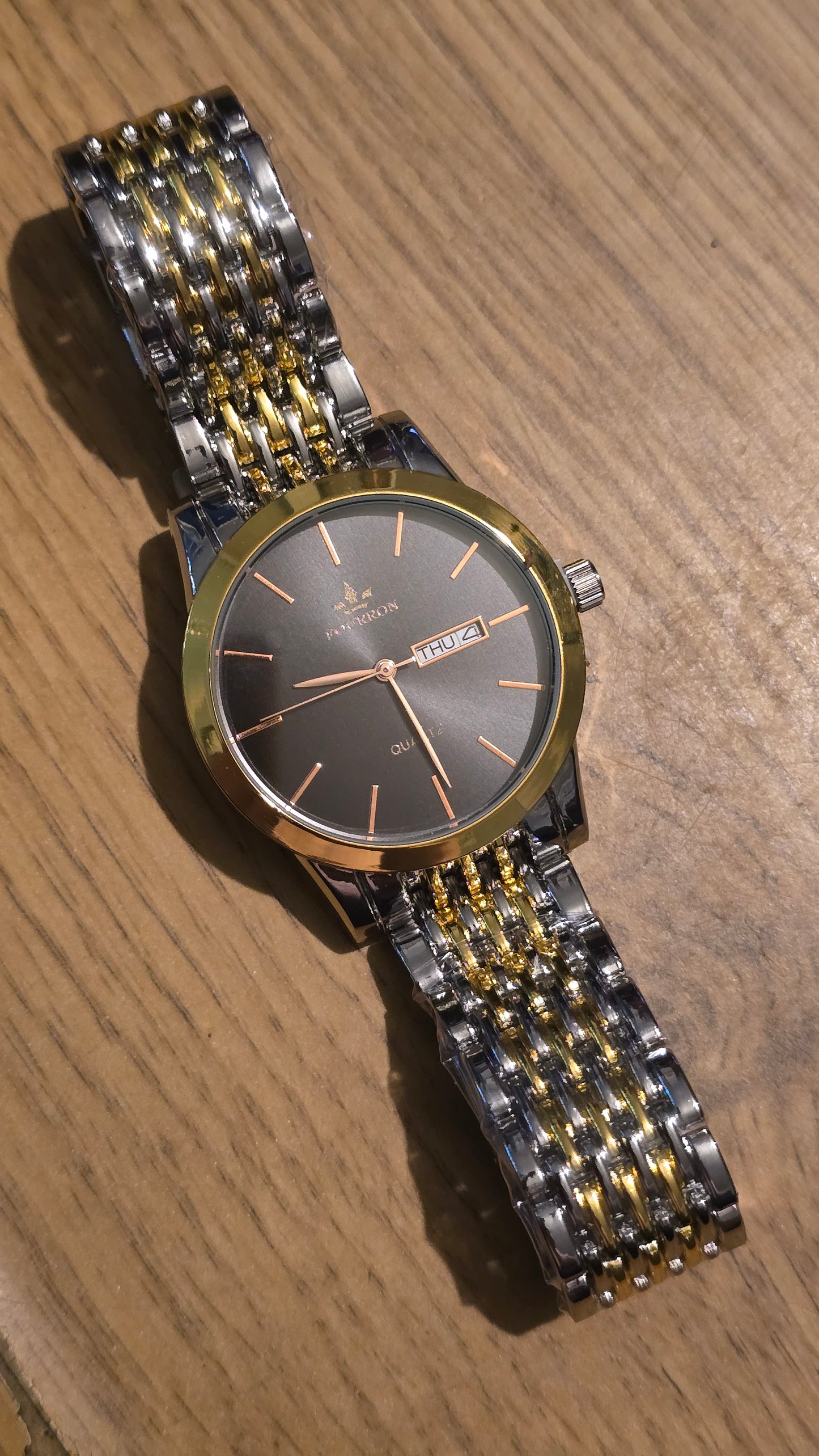 Fourron Mens Bi-Colour Quartz Watch - New