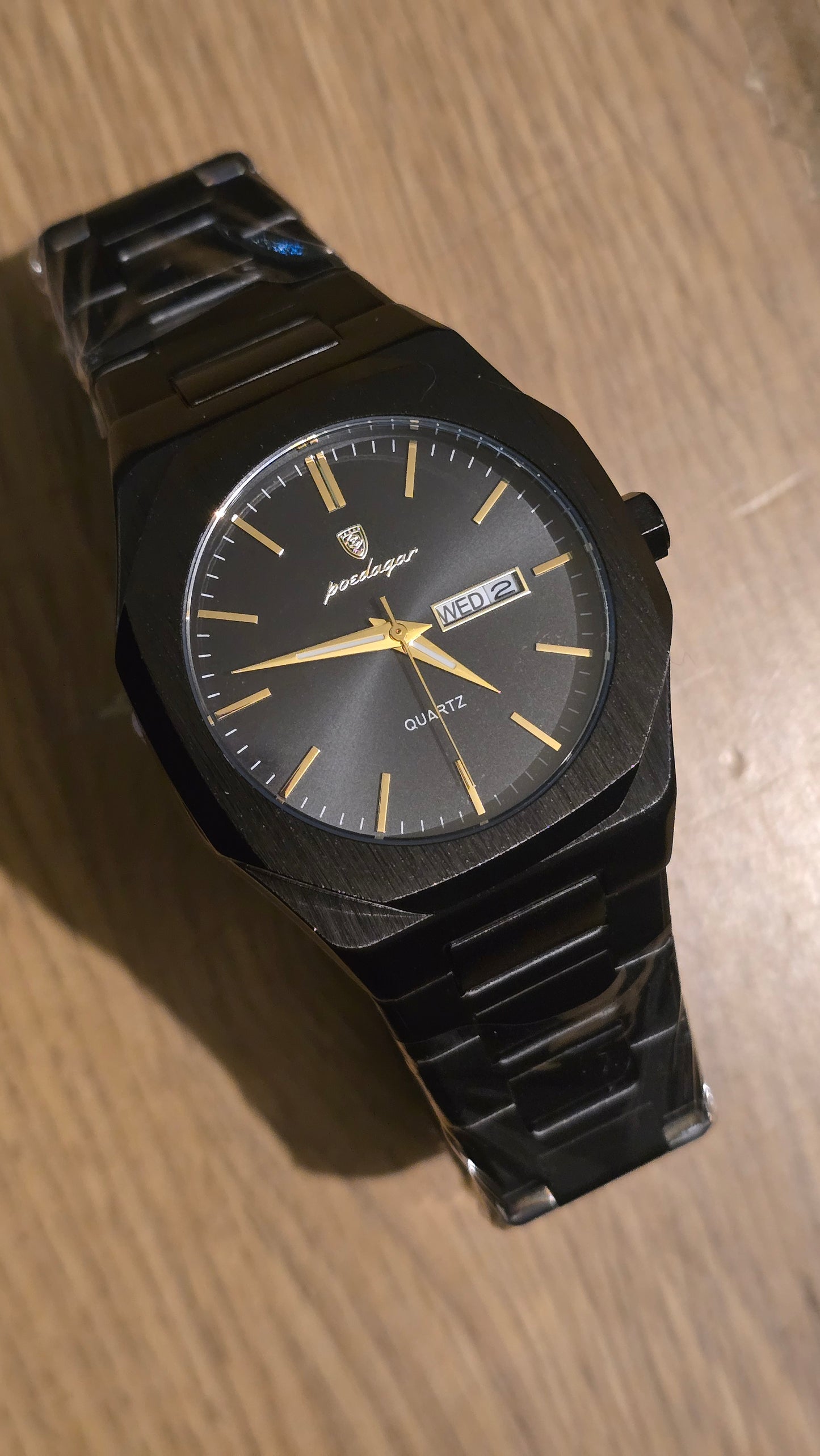 Poedagar Mens Quartz Watch - Black - New