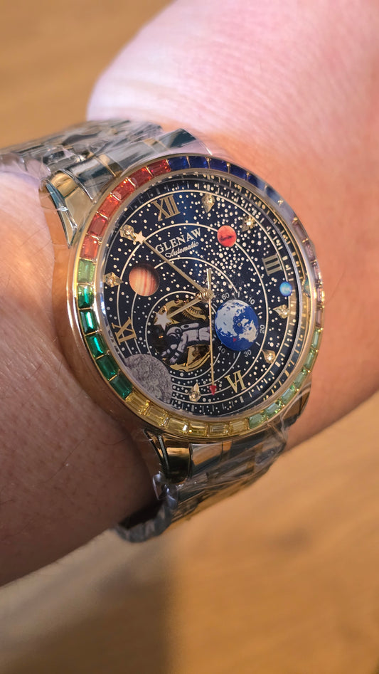Glenaw Spaceman Constellation Automatic Self-Winding Mens Watch - New - 1