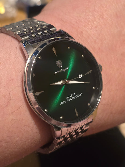 Poedagar Mens Quartz Watch - Green - New - 1