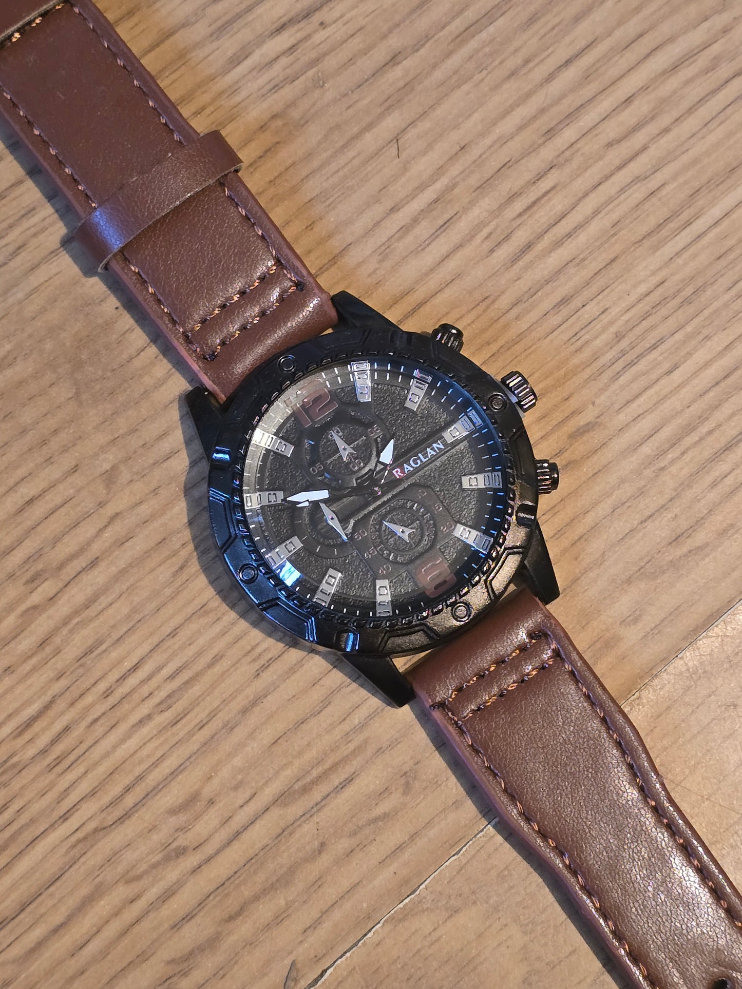 Raglan Mens Quartz Watch - Brown - New - 1