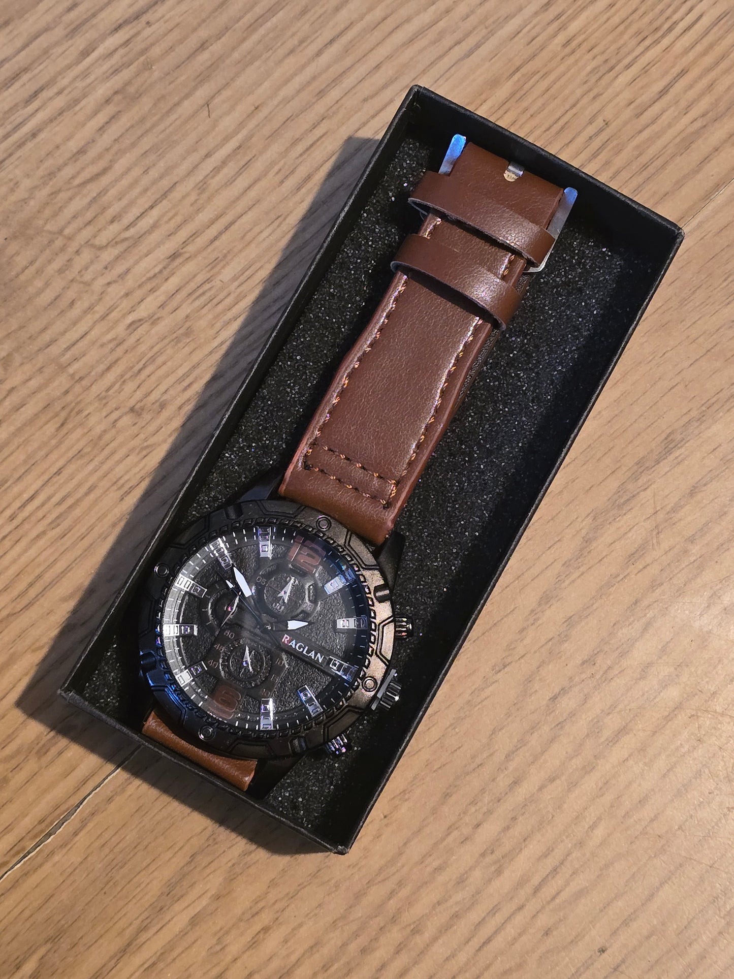 Raglan Mens Quartz Watch - Brown - New - 1