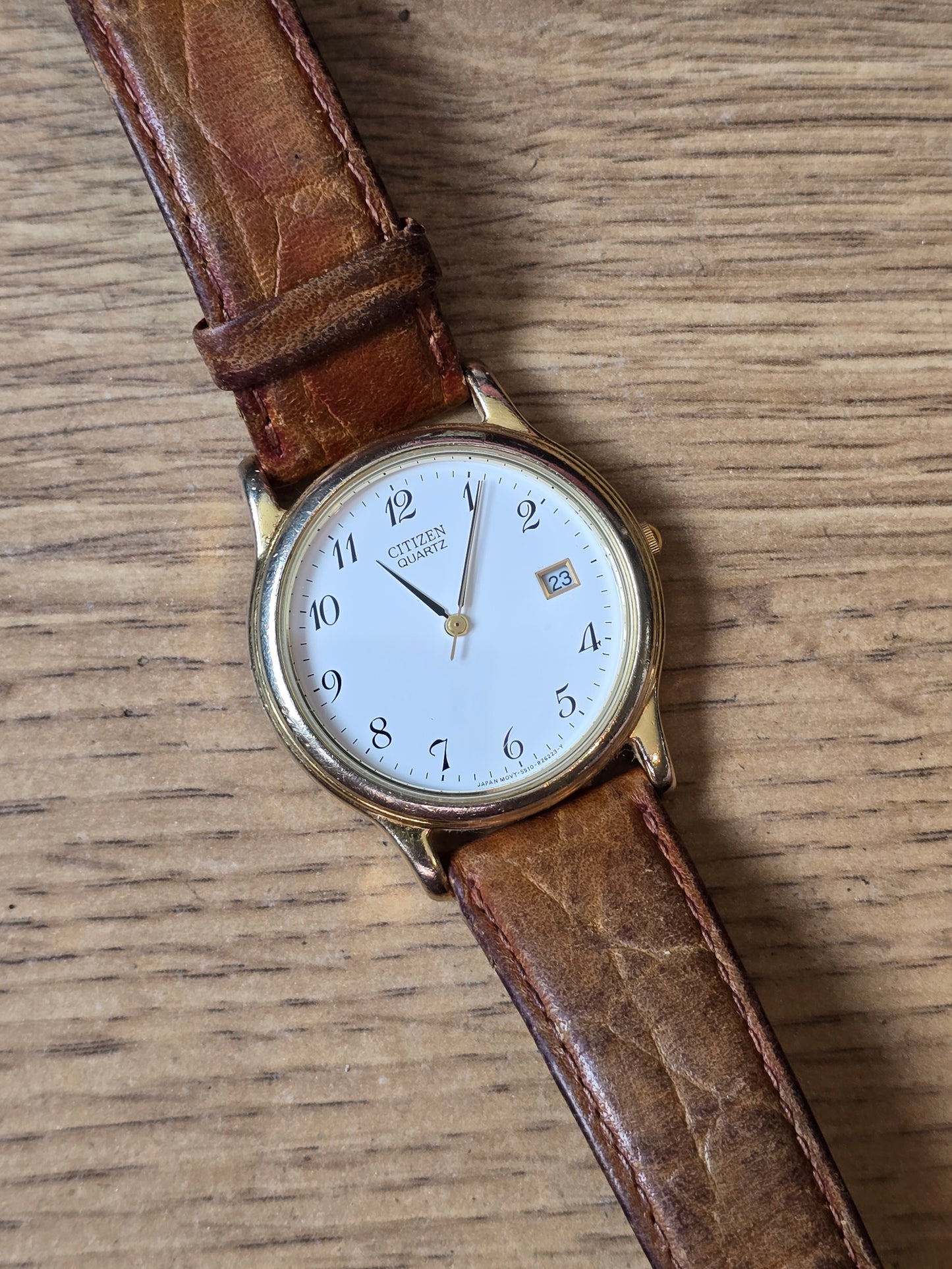 Citizen Gold Plated Unisex Quartz Watch - Pre-owned