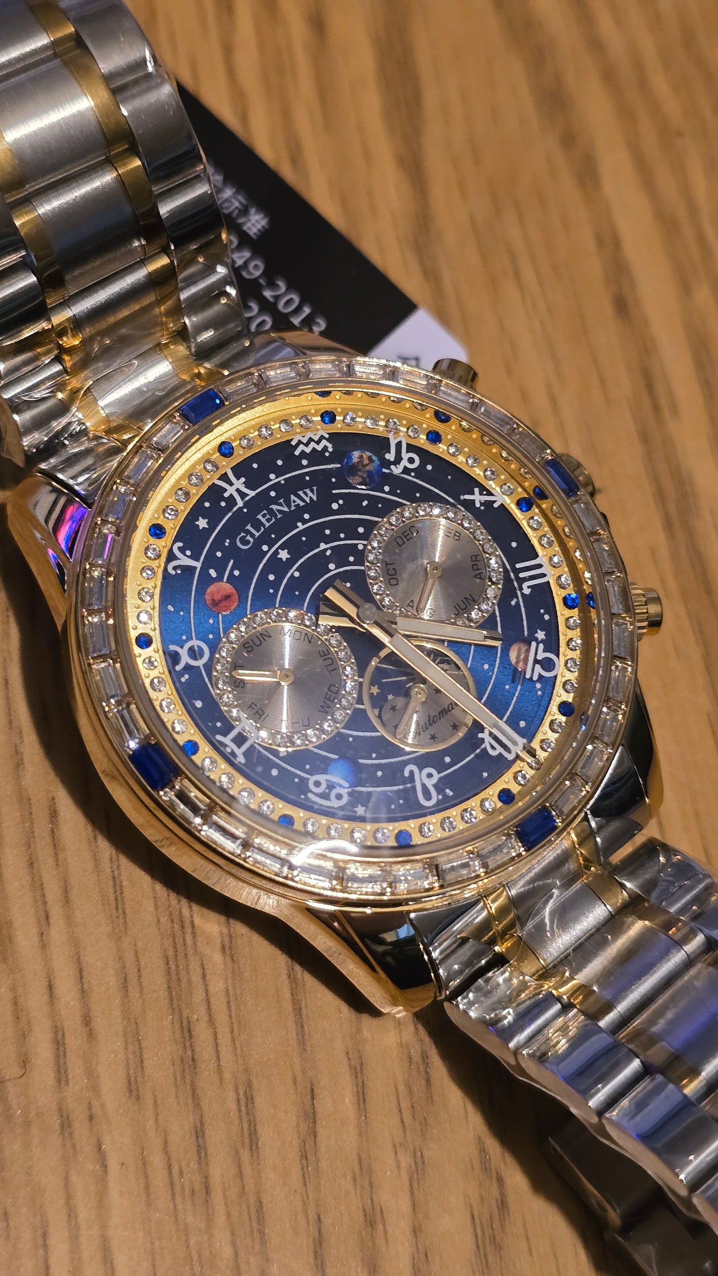 Glenaw Zodiac Starry Automatic Self-Winding Mens Watch - 1