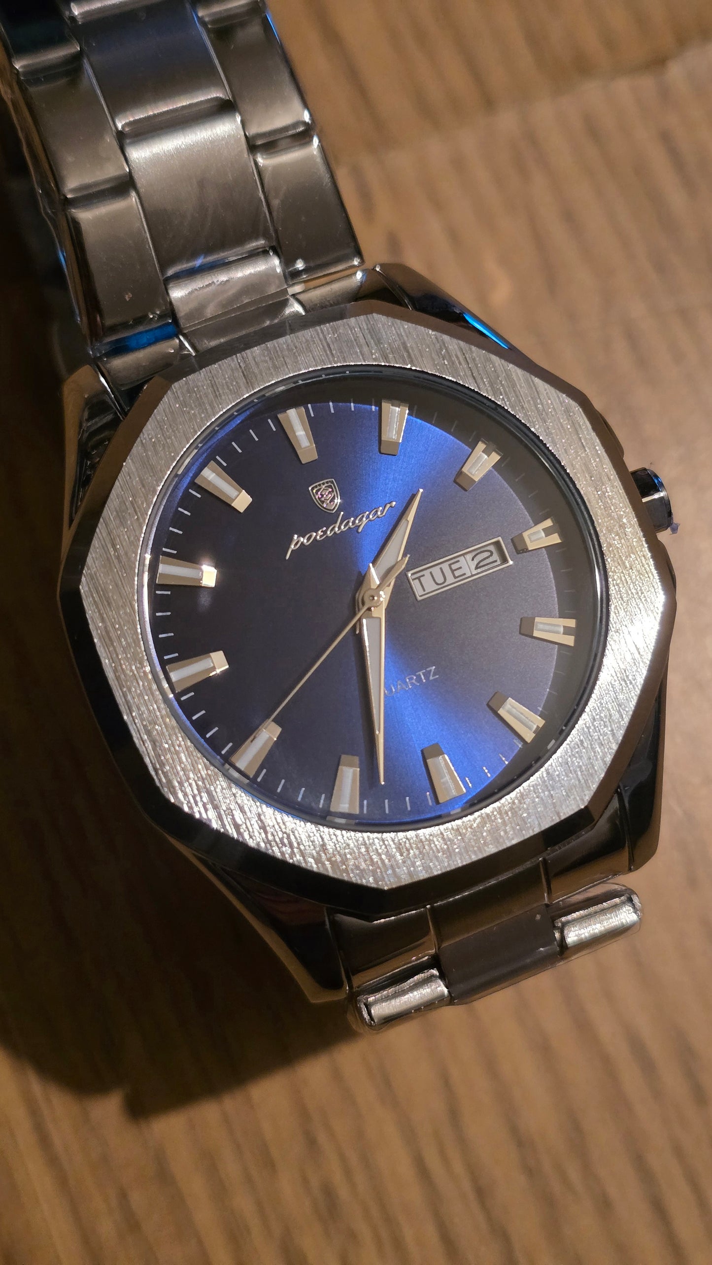 Poedagar Mens Quartz Watch - Silver - New - 1