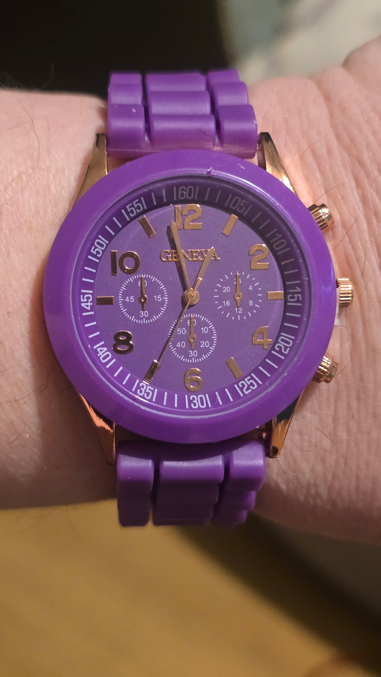 Geneva Ladies Quartz Watch - Purple - New