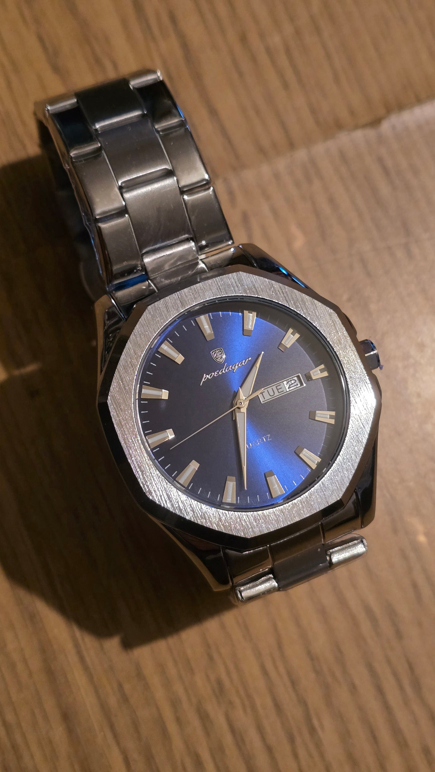 Poedagar Mens Quartz Watch - Silver - New - 1