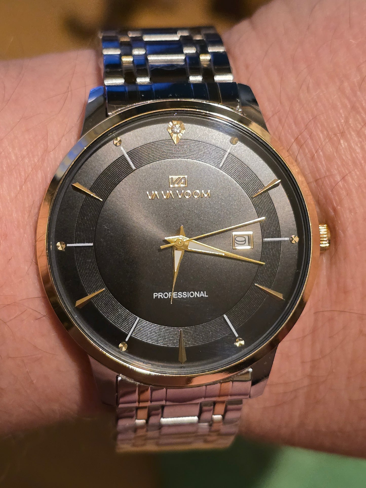 Va Va Voom Bi-Coloured Mens Quartz Watch - Black - New - 1