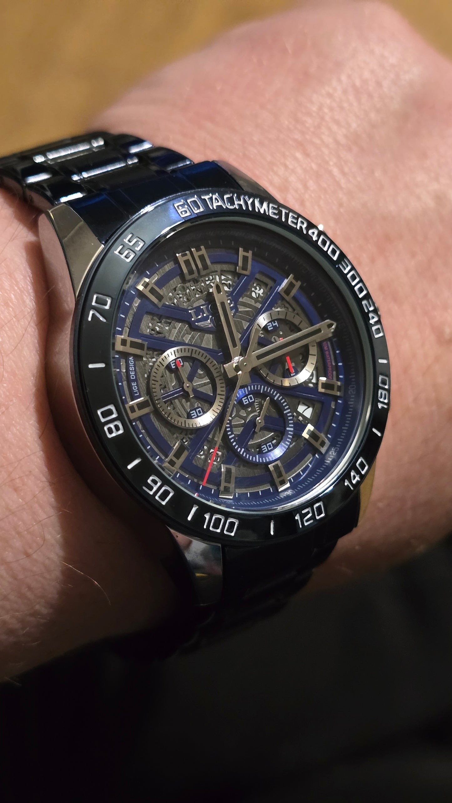 Lige Mens Chronograph Quartz Watch - New - 1