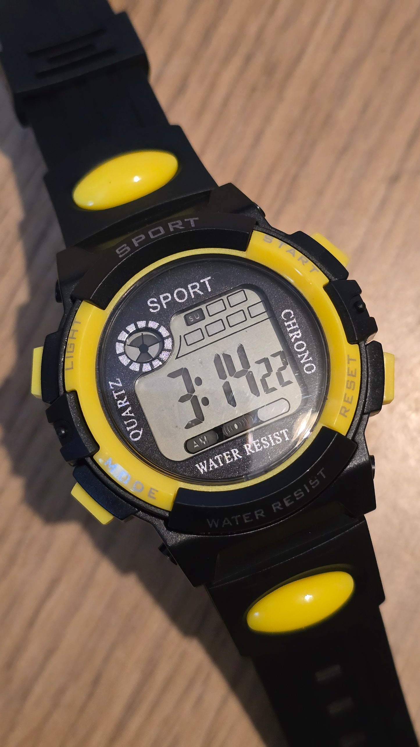 WYW Digital Sports Watch - Unisex - Yellow - New