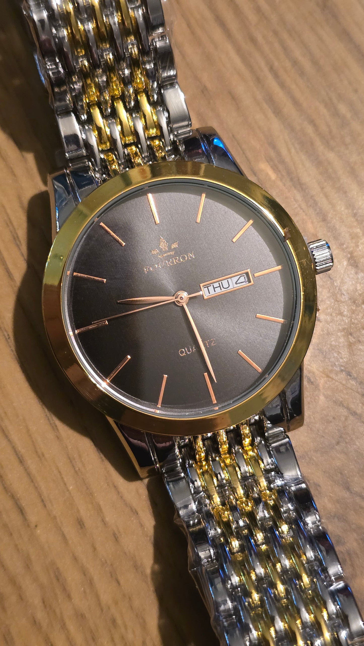 Fourron Mens Bi-Colour Quartz Watch - New