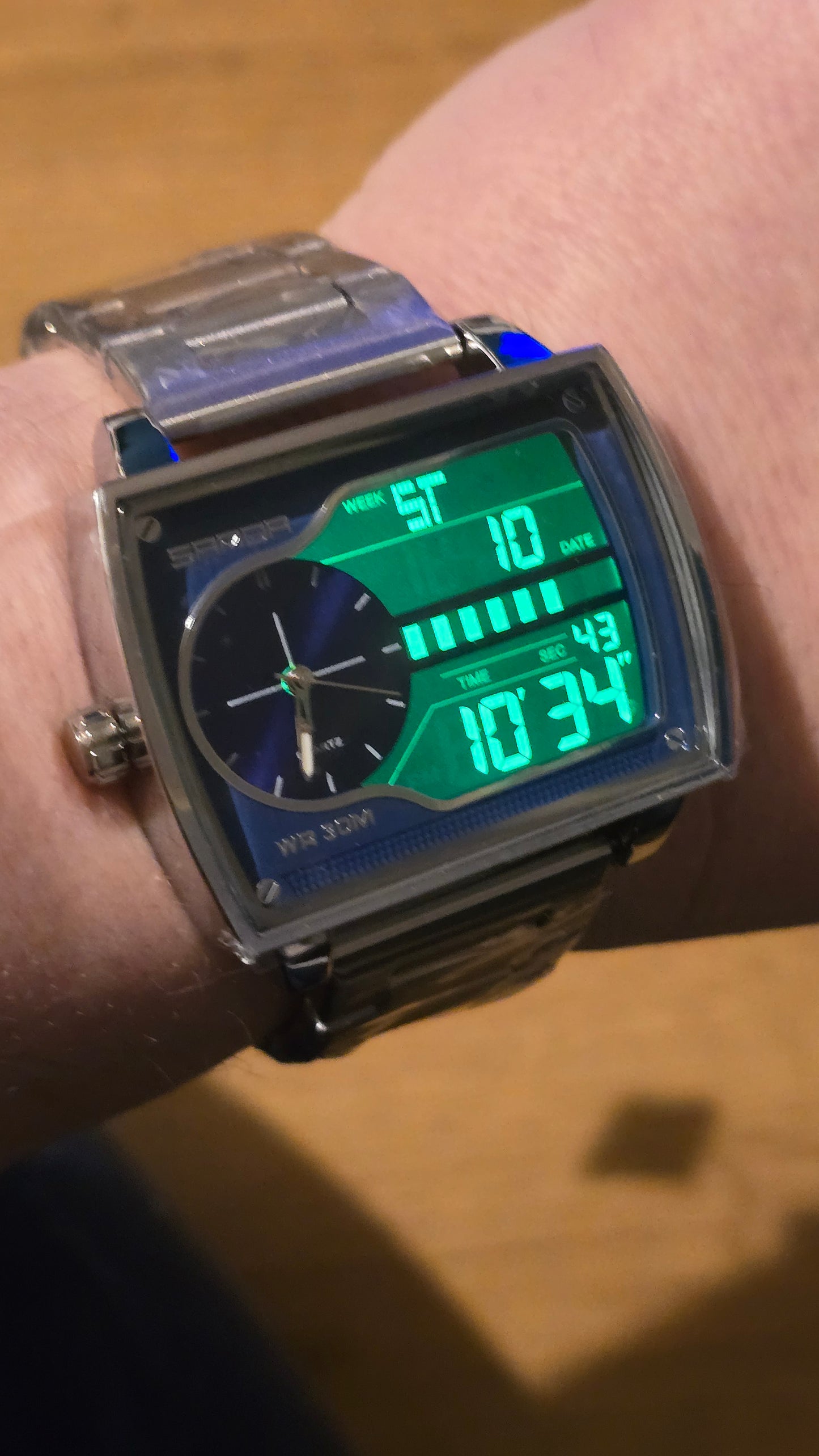 Sanda Mens Analogue / Digital Quartz Watch - New - 1
